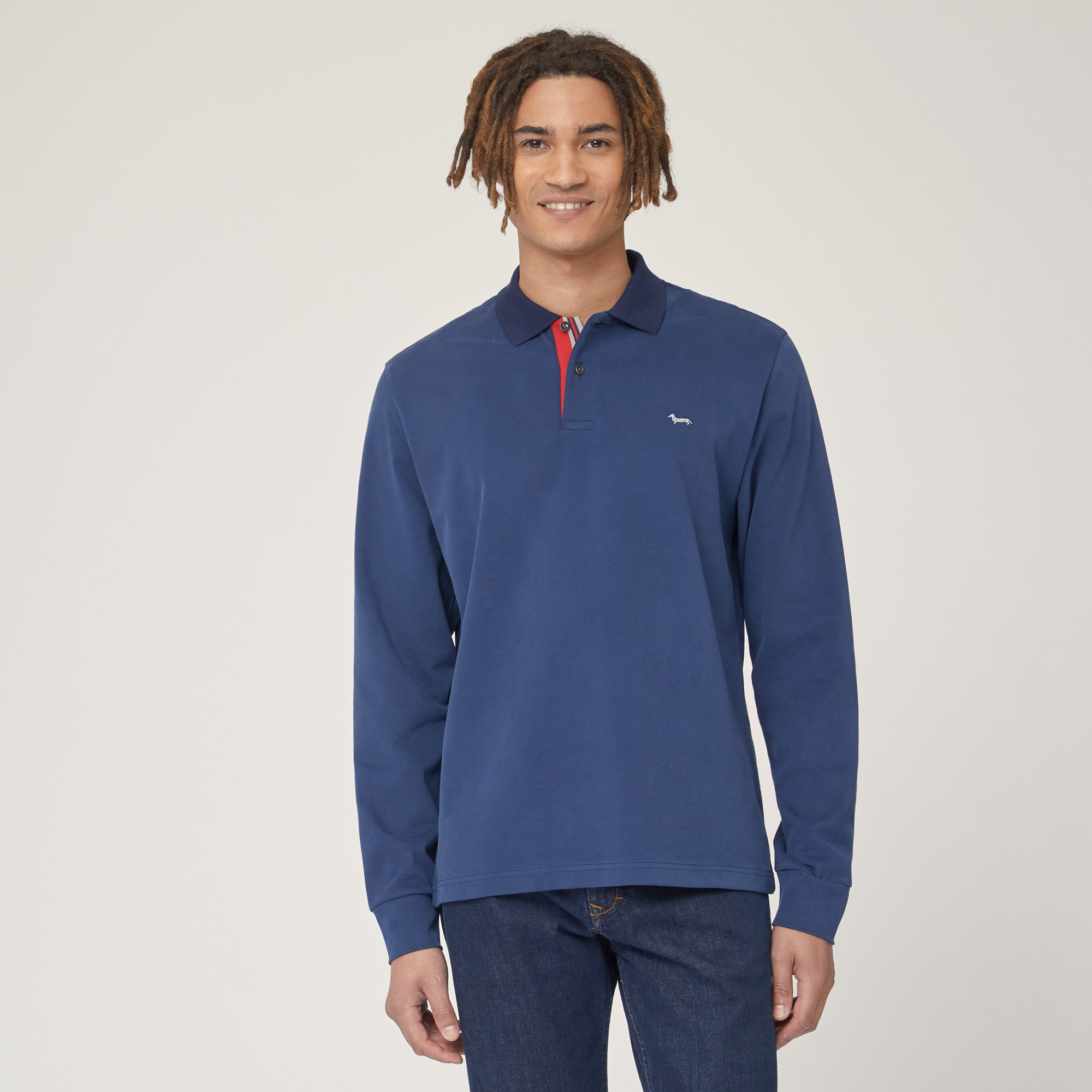 Polo with Printed Detail, Blu, large image number 0