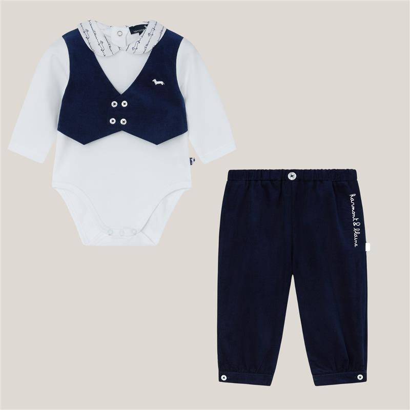 Cotton Interlock Set, Navy Blue, large image number 0