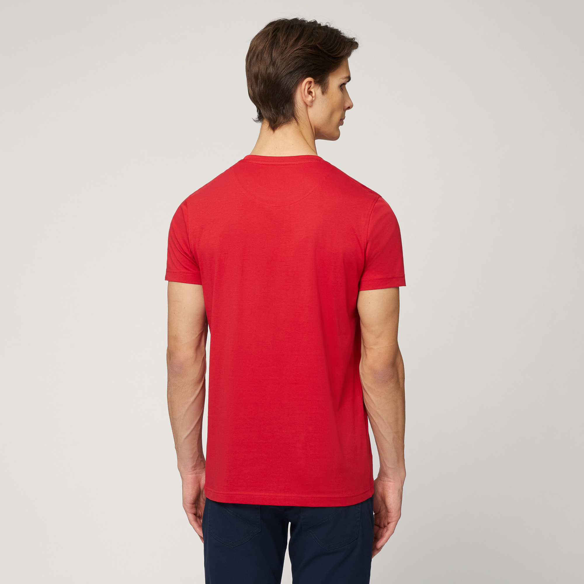 T-Shirt with Monogram, Red, large image number 1