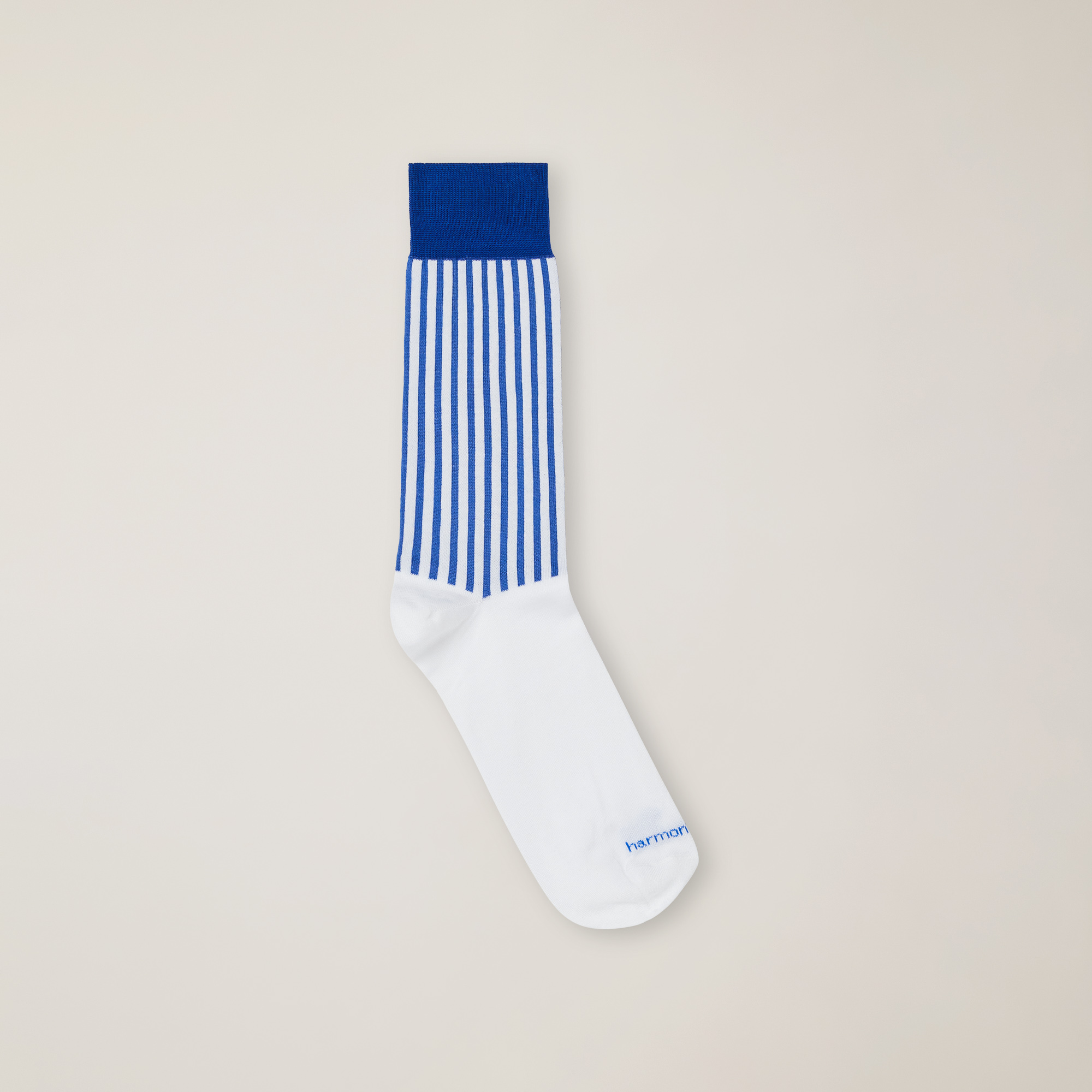 Short Socks with Vertical Stripes, Light Blue, large