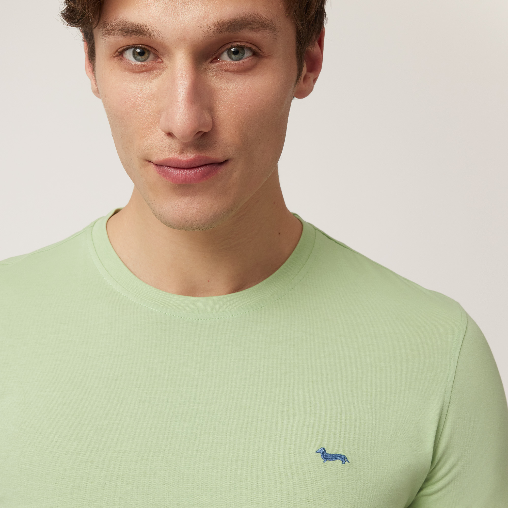 T-Shirt with Dachshund, Light Green, large image number 2