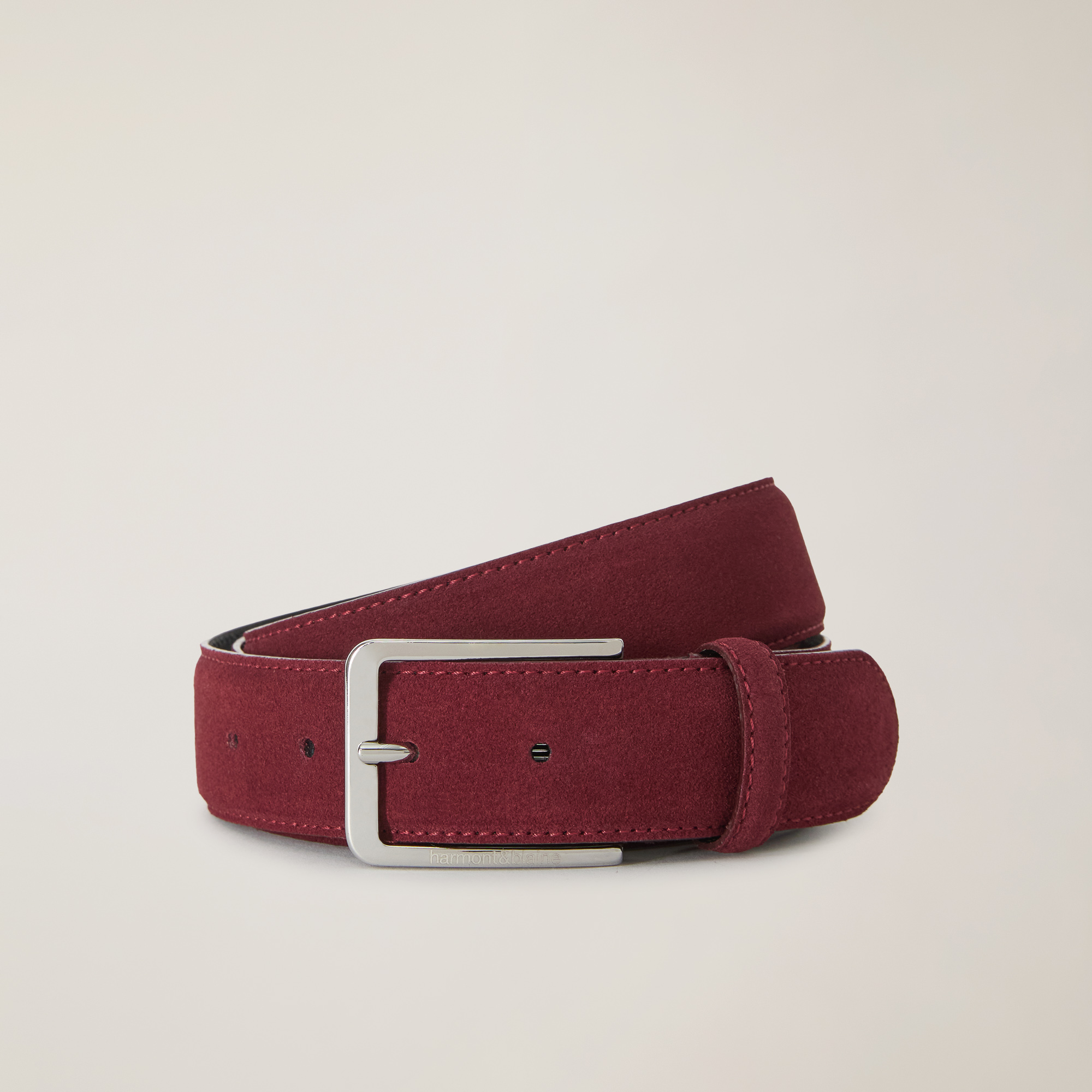 Suede Belt, Red, large