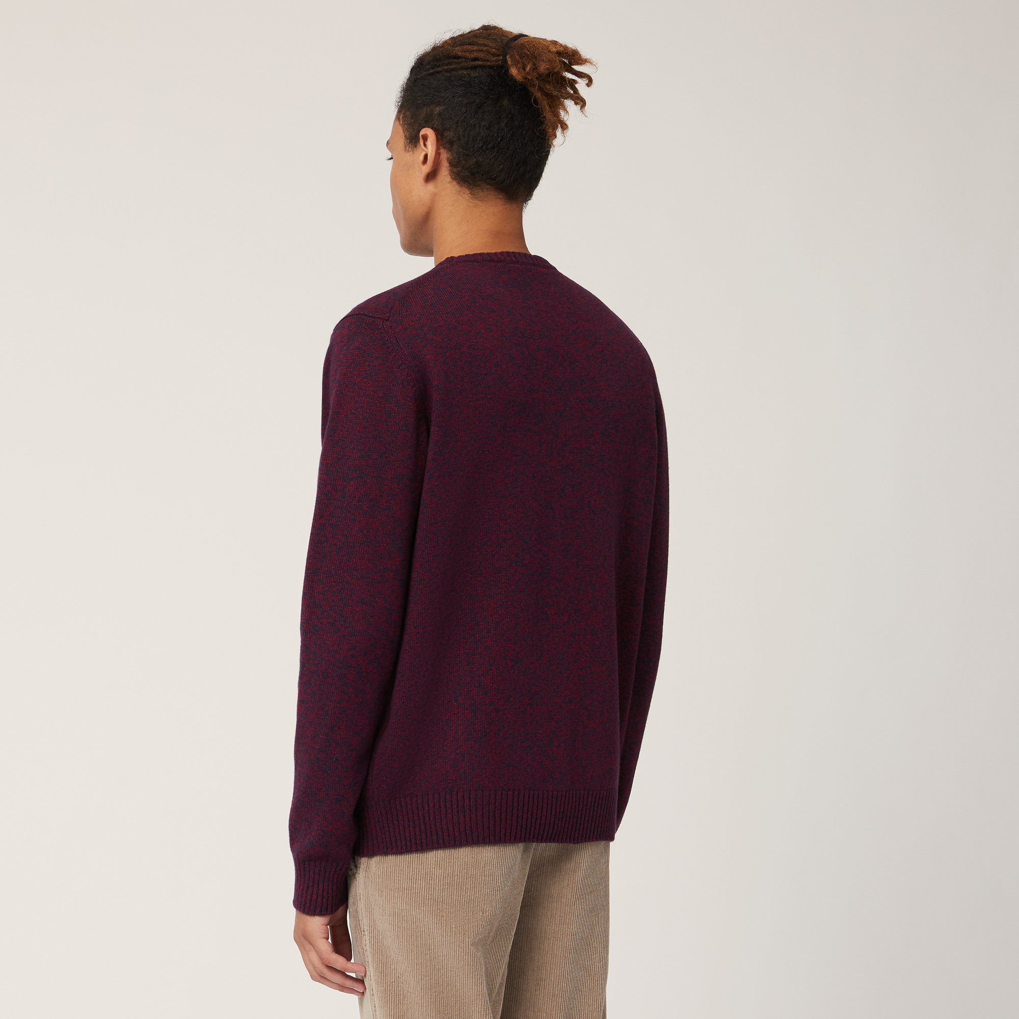 Mouliné Wool Blend Pullover, Rosso, large image number 1