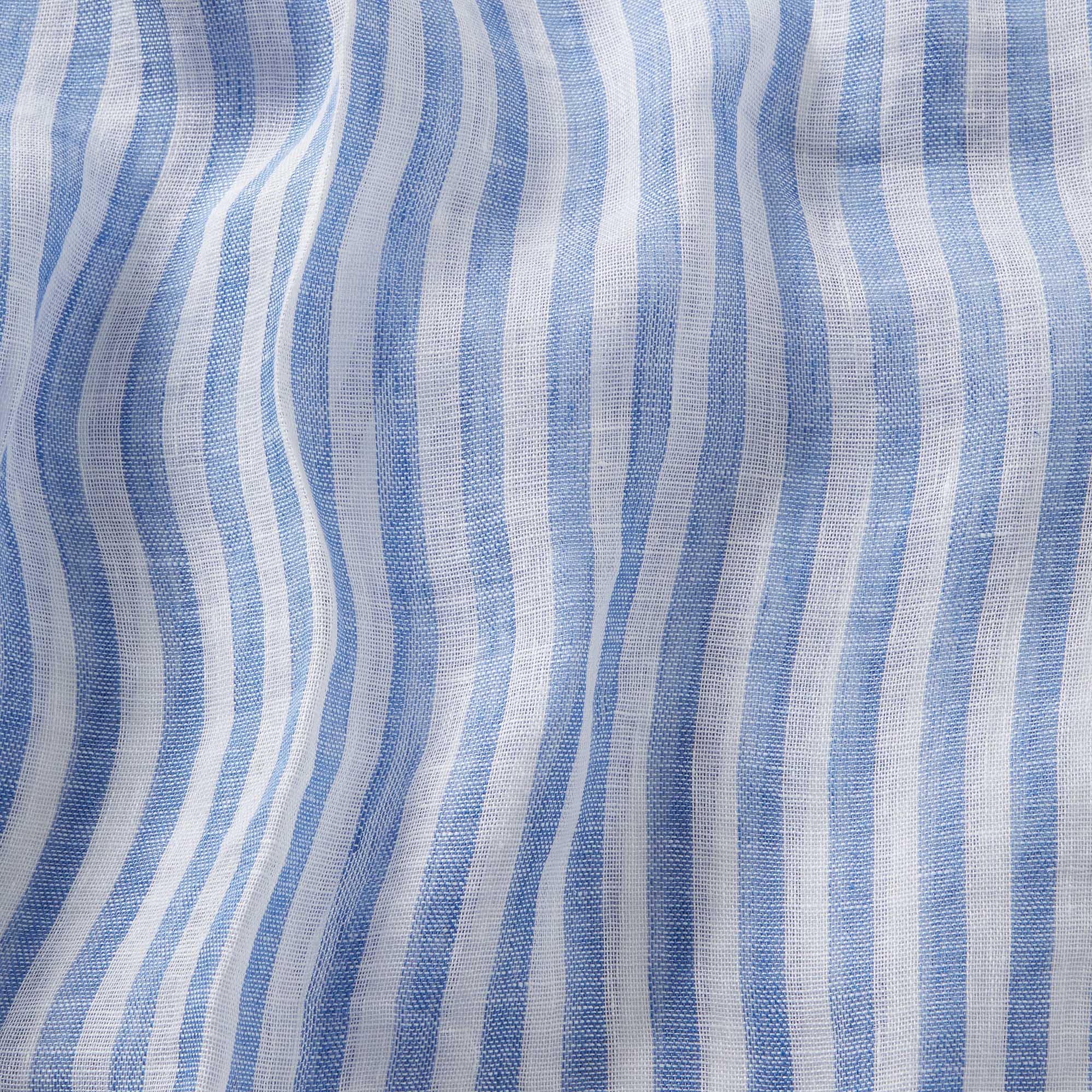 Sorbet Striped Linen Scarf, Light Blue, large image number 1