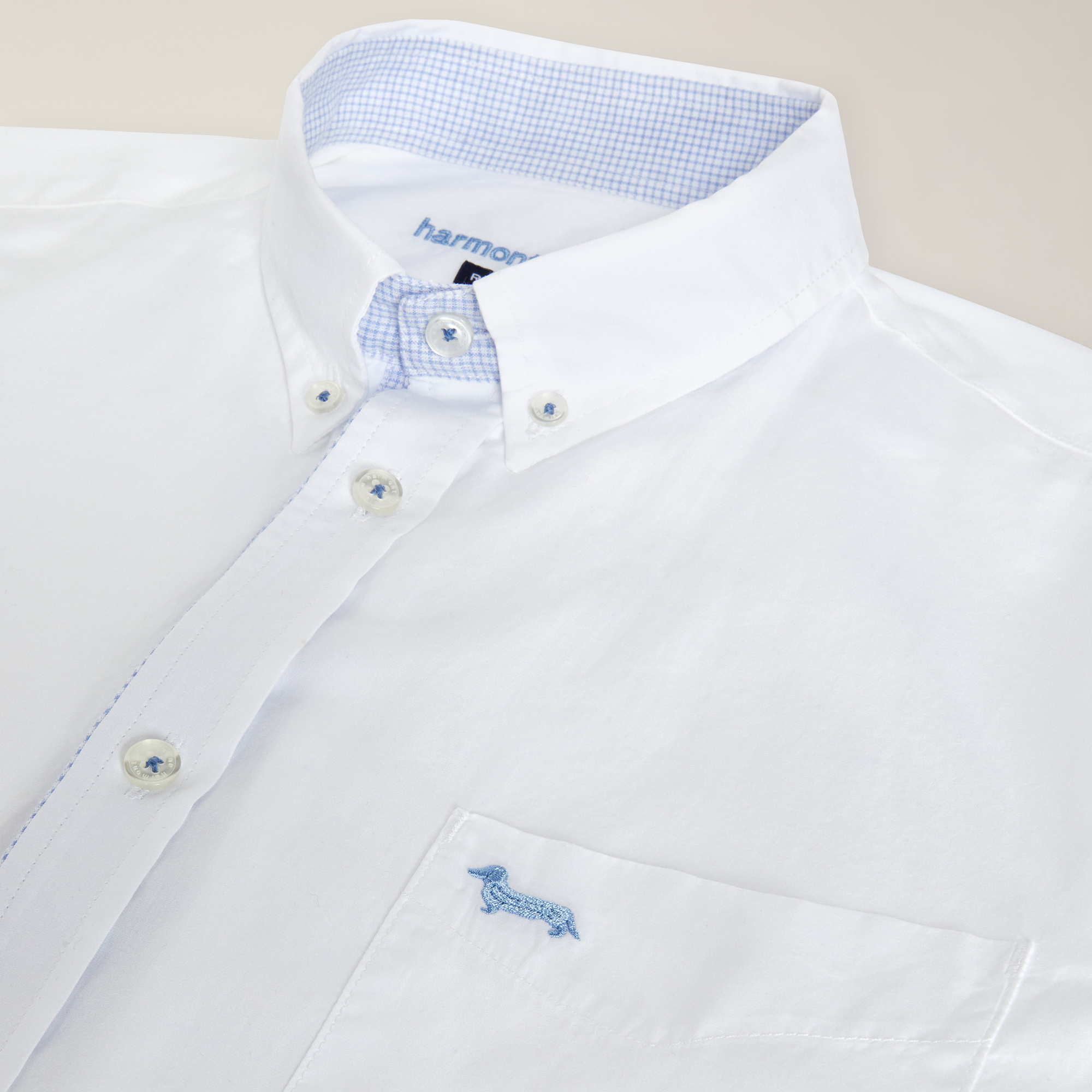 Cotton Shirt with Contrasting Details, White, large image number 2