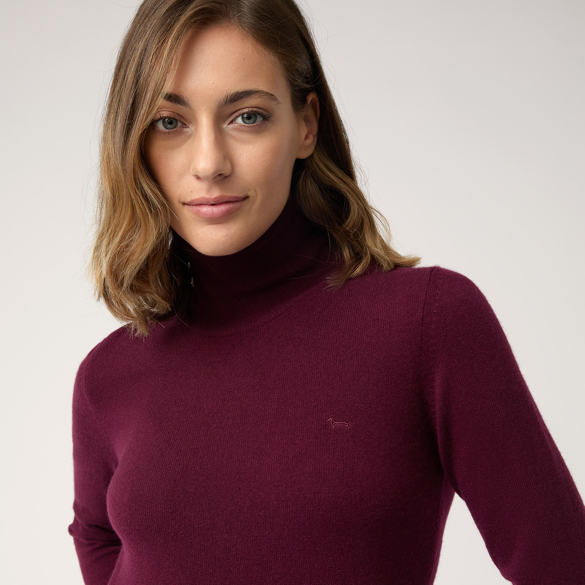 Cashmere Turtleneck Sweater, Rosso, large image number 2