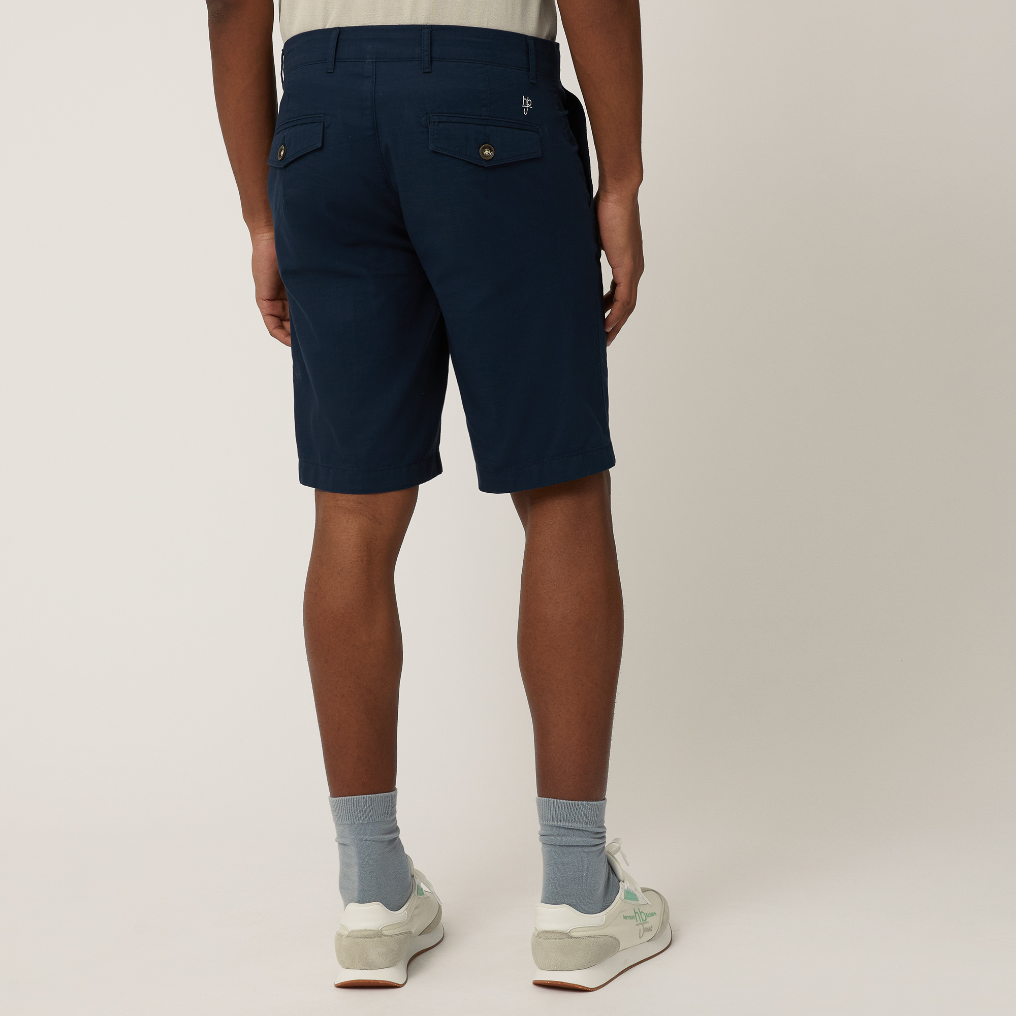 Multi-Pocket Cotton Shorts, Dark Blue, large image number 1