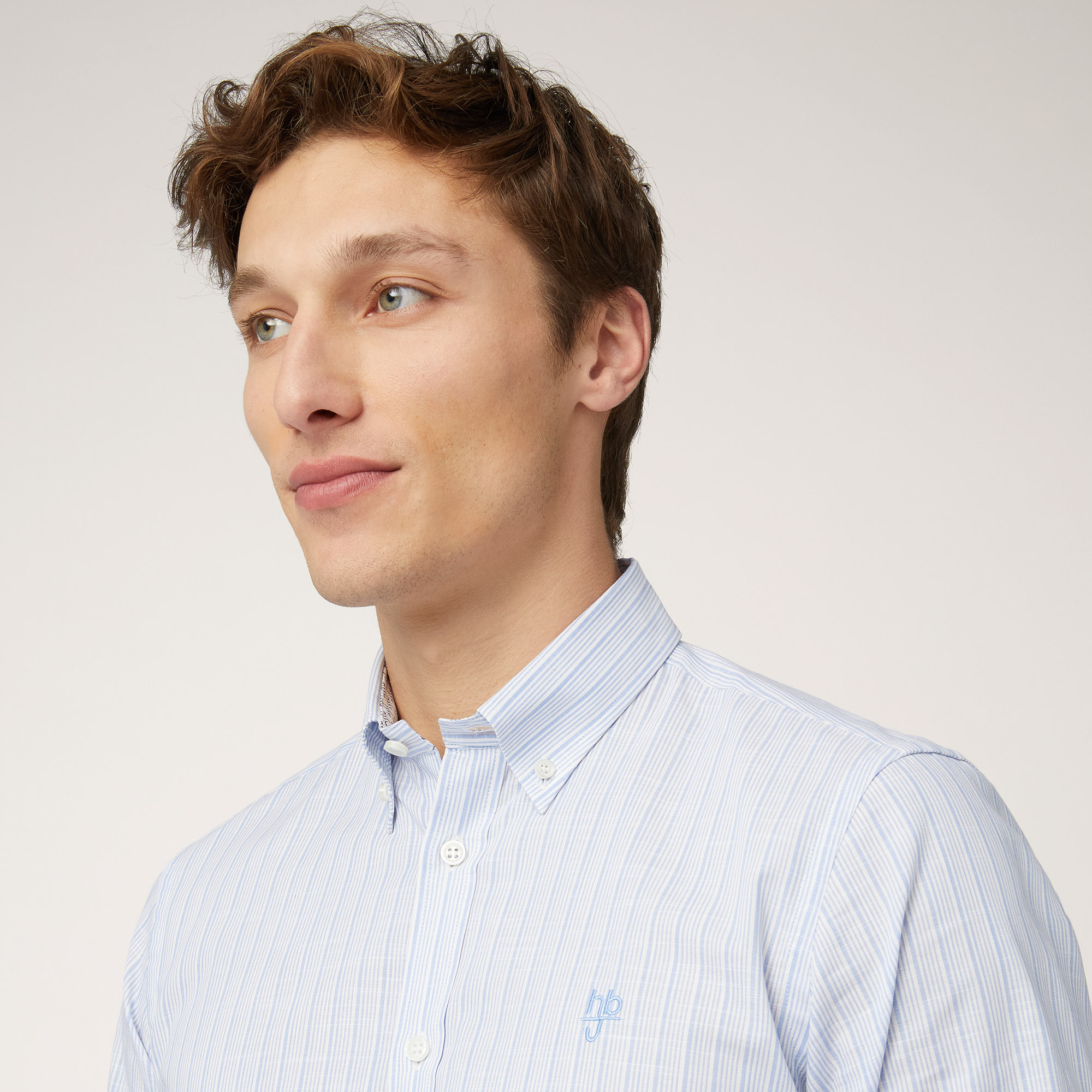 Shirt with button-down collar, Sport Blue, large image number 2