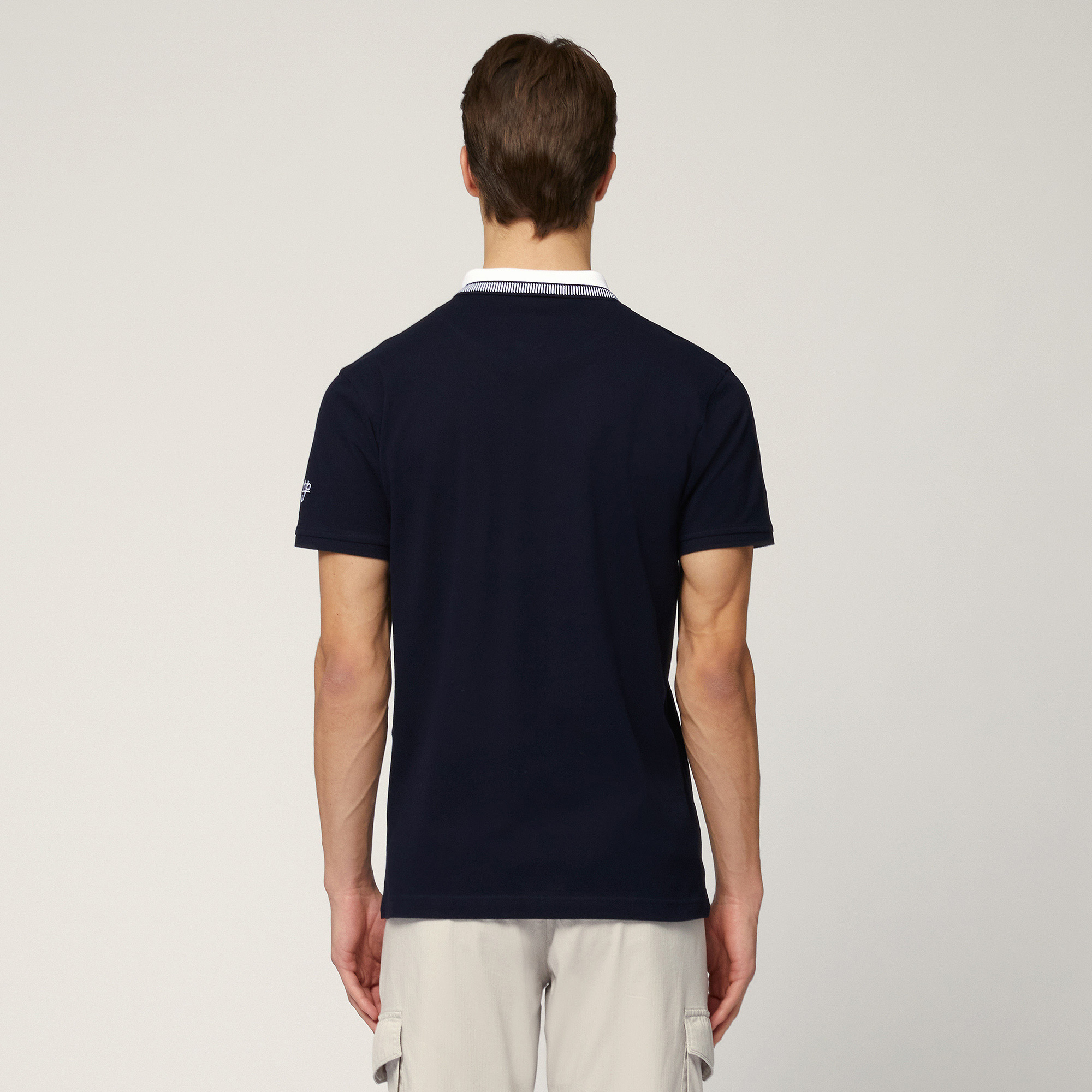 Polo with Contrasting Details, Dark Blue, large image number 1