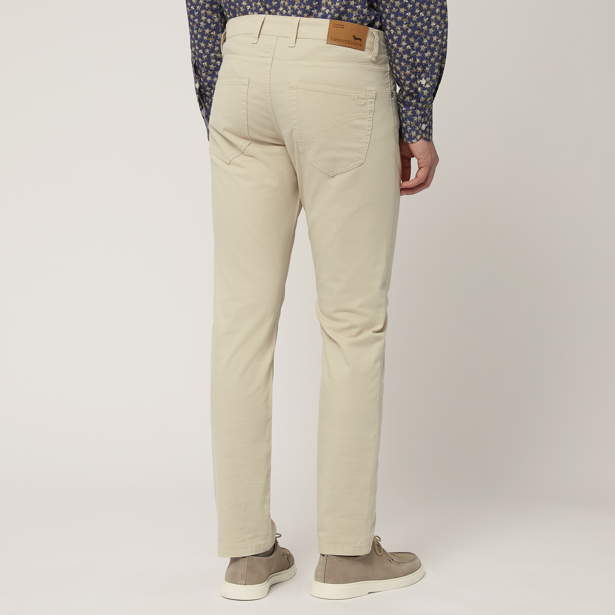 Narrow Five-Pocket Pants, Beige, large image number 1