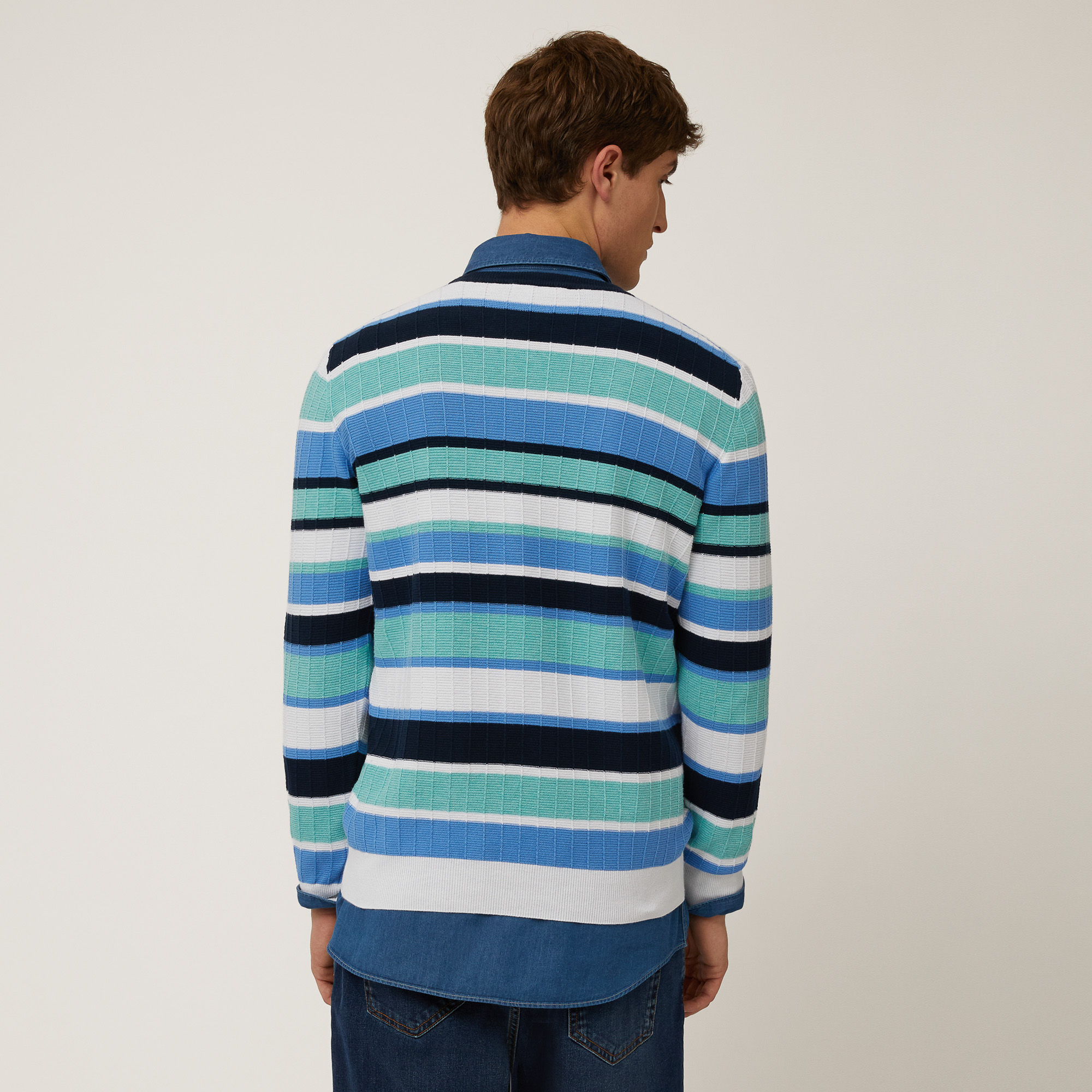 Pullover Rigato In Cotone