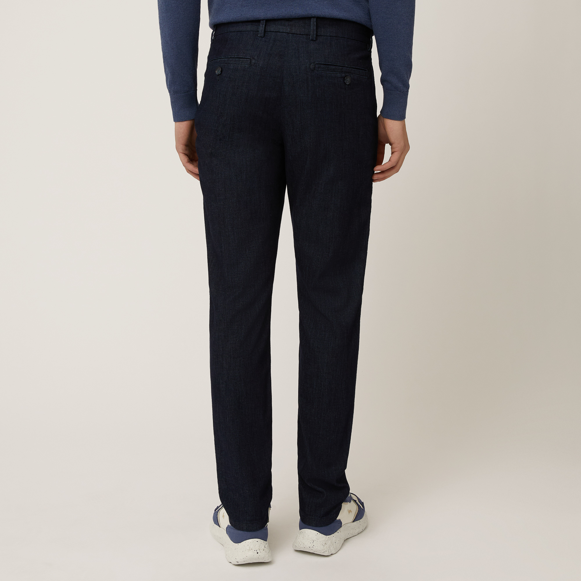 Narrow Chino Pants, Denim Blue, large image number 1