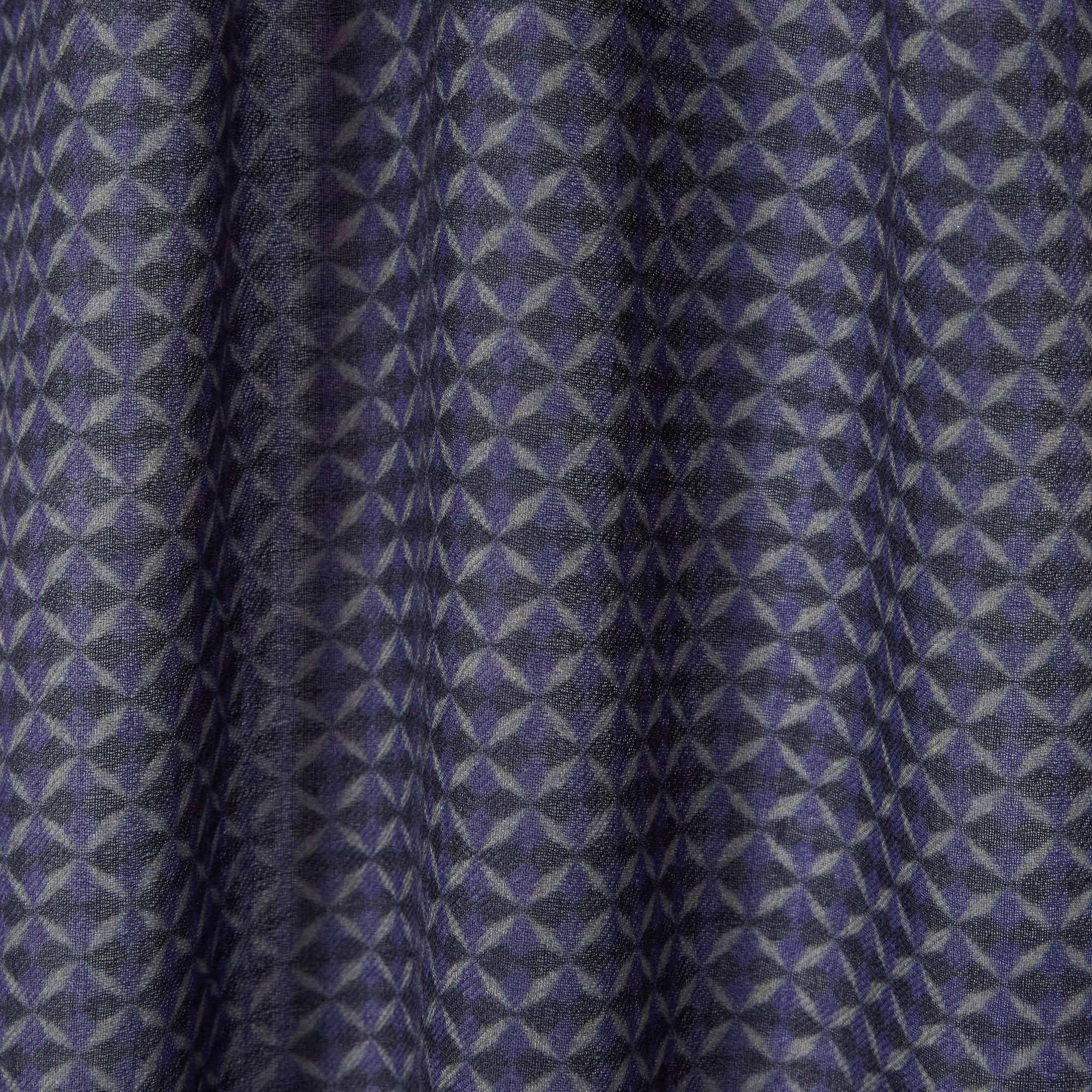 Scarf with Geometric Pattern, Blue , large image number 1