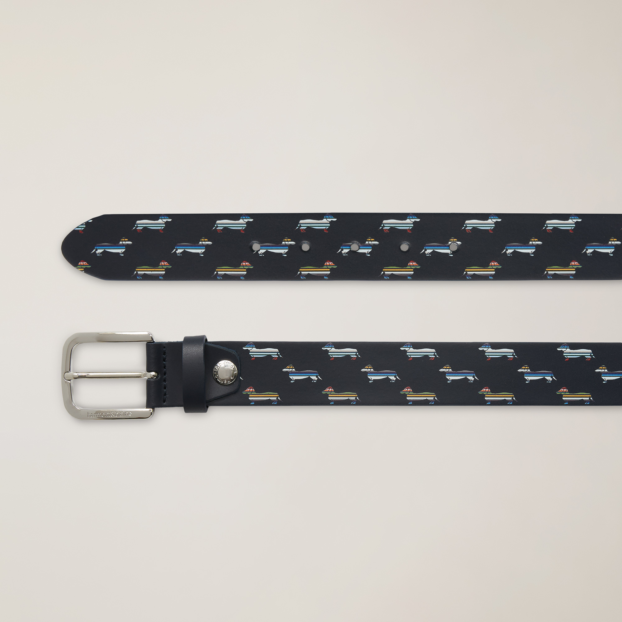 Multicolor Dachshund Belt, Blue, large image number 1