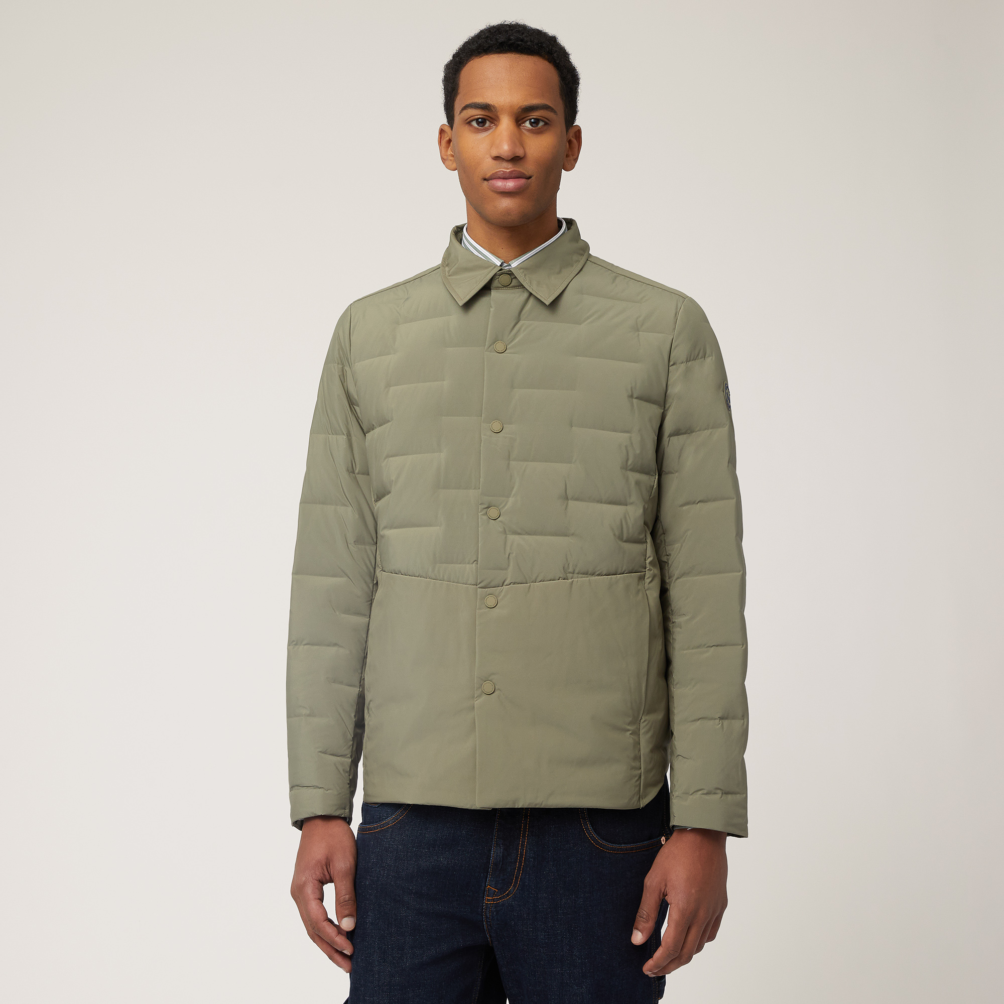 Jacket with Shirt Collar, Military Green, large image number 0