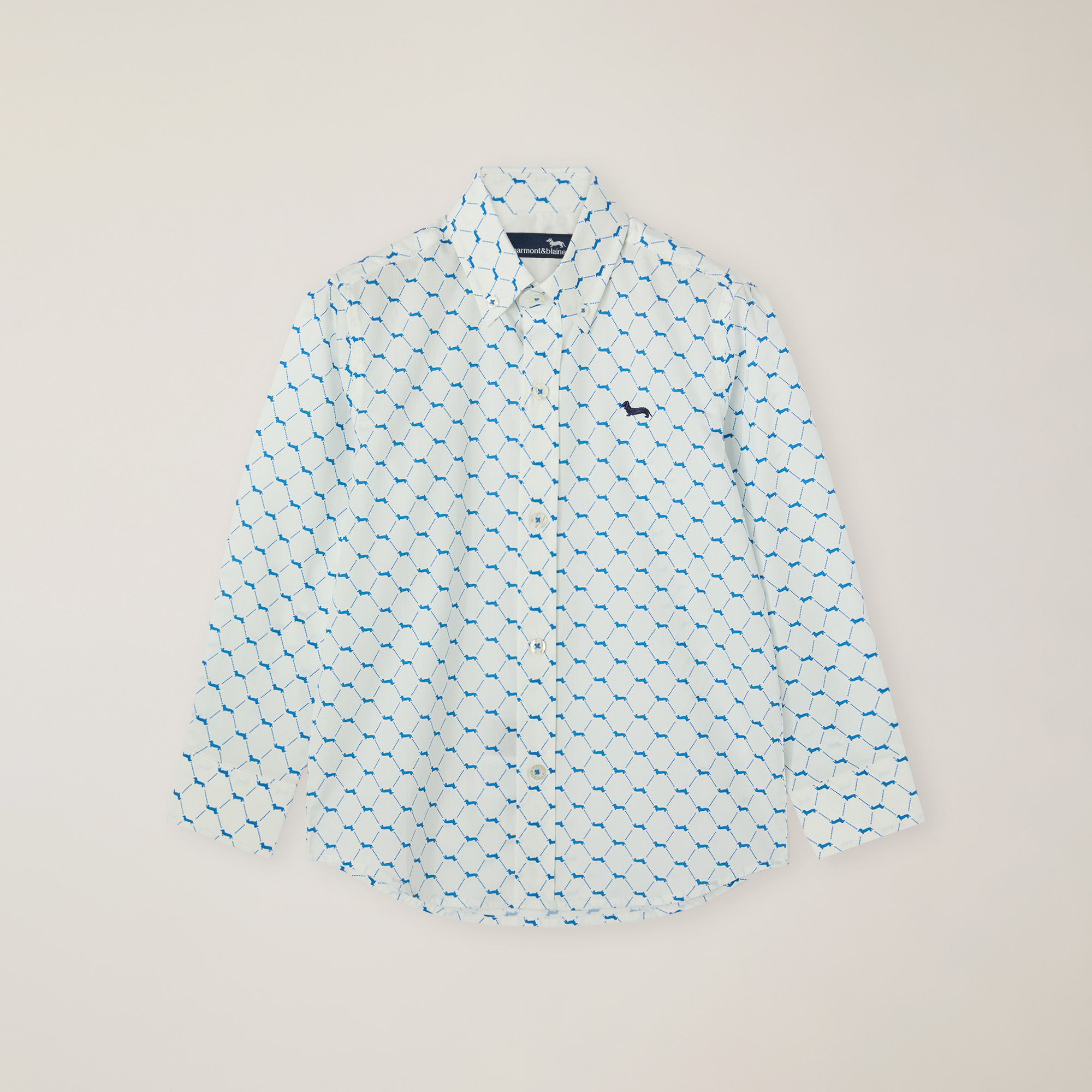 Poplin Shirt With All-Over Dachshund Print