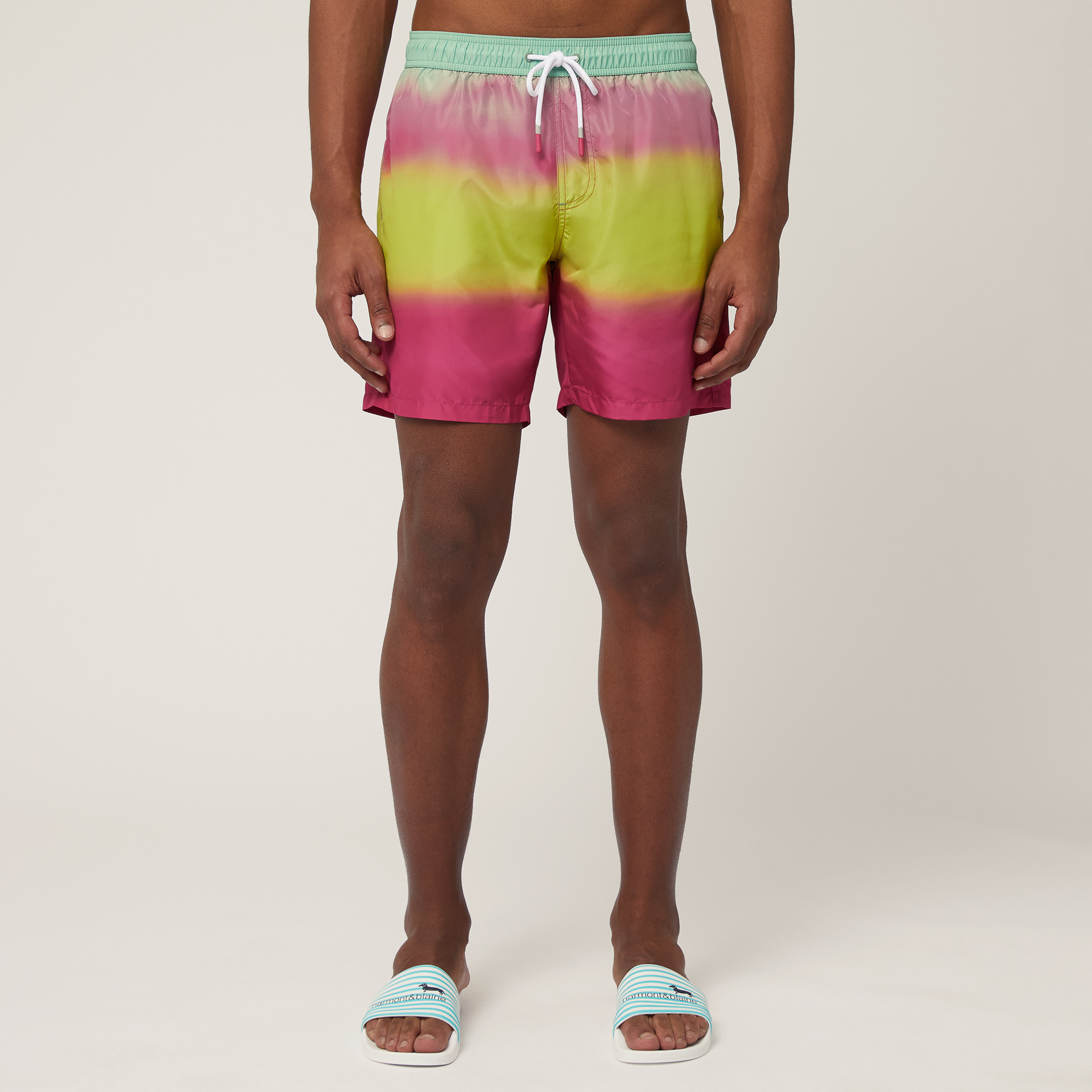 Tie-Dye Swim Shorts, Light Blue, large image number 0