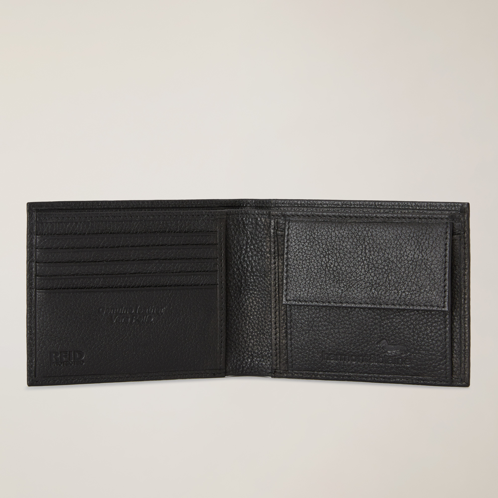 Bifold Wallet with Logo, Black, large image number 2