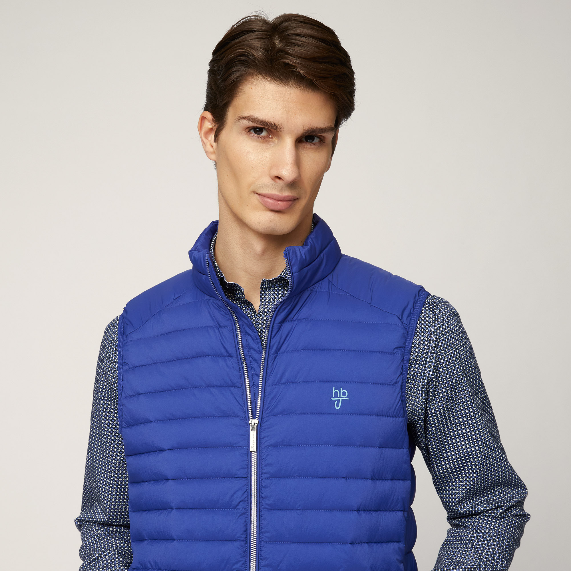 Gilet In Nylon Trapuntato, Blu Elettrico, large image number 2