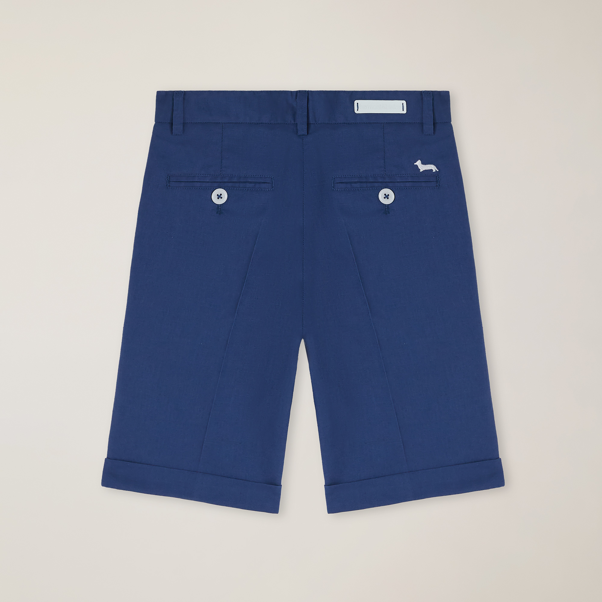 Linen-blend slash pocket Bermuda shorts, Milk White, large image number 1