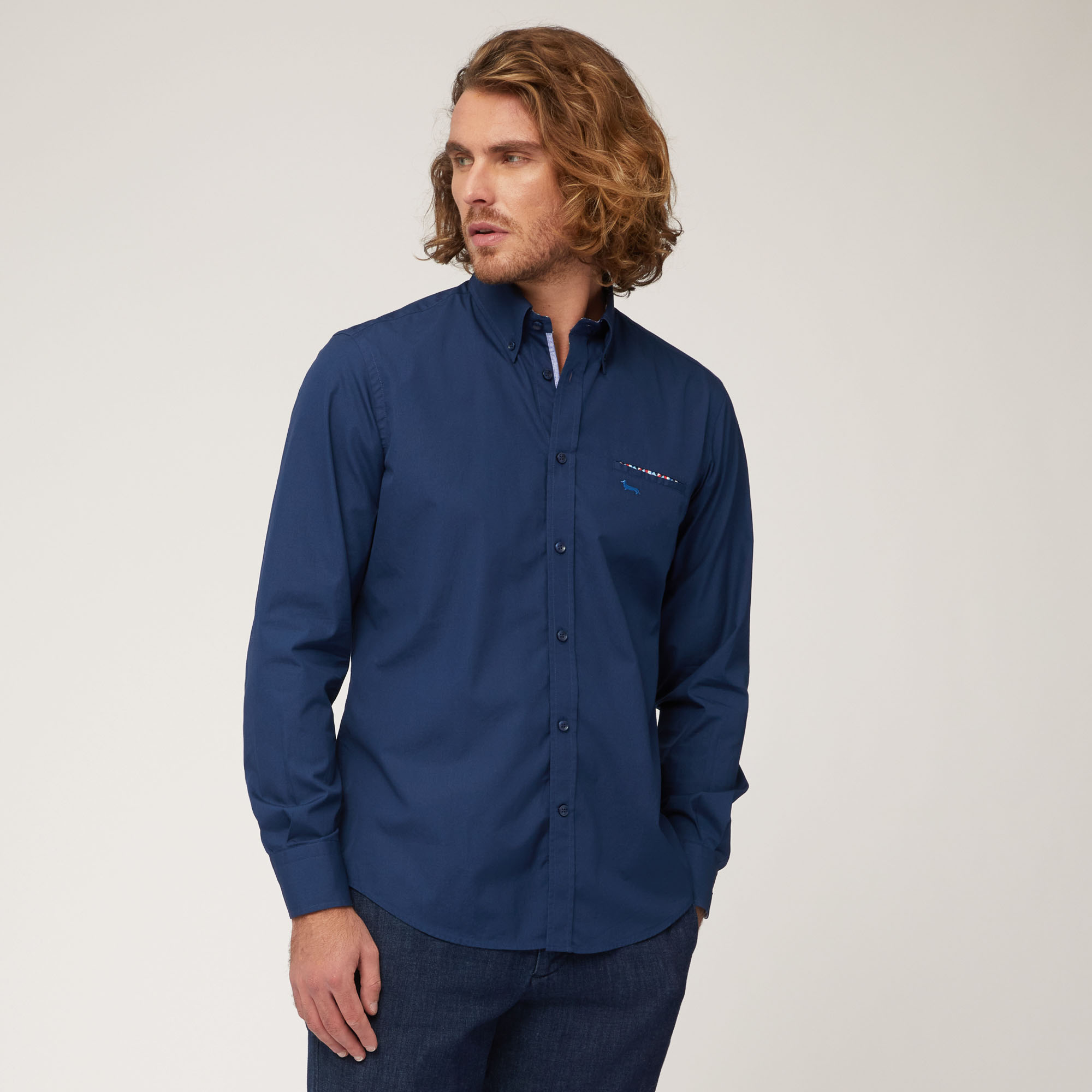 Cotton Shirt with Breast Pocket