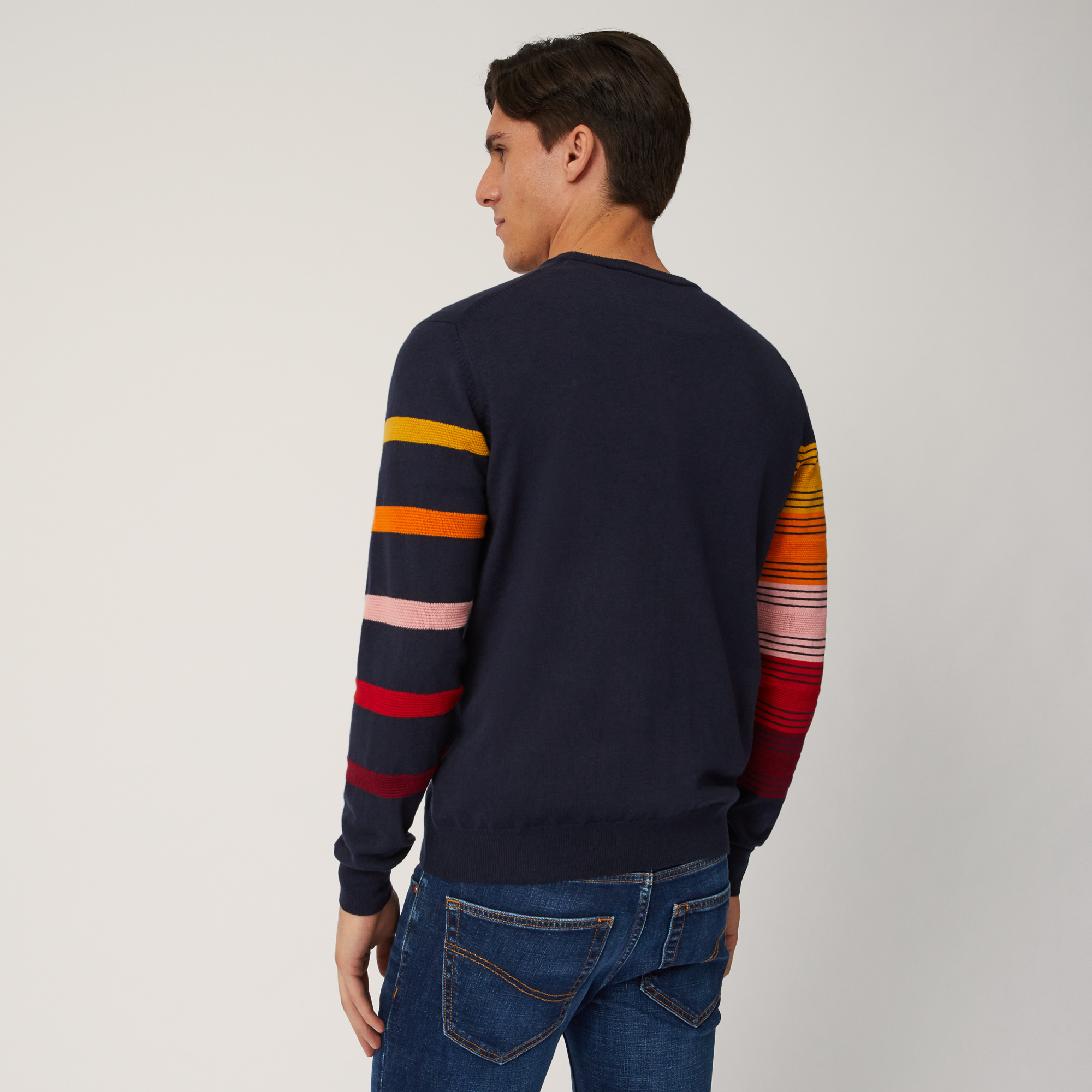 Pullover with Mixed Detailing, Blue , large image number 1