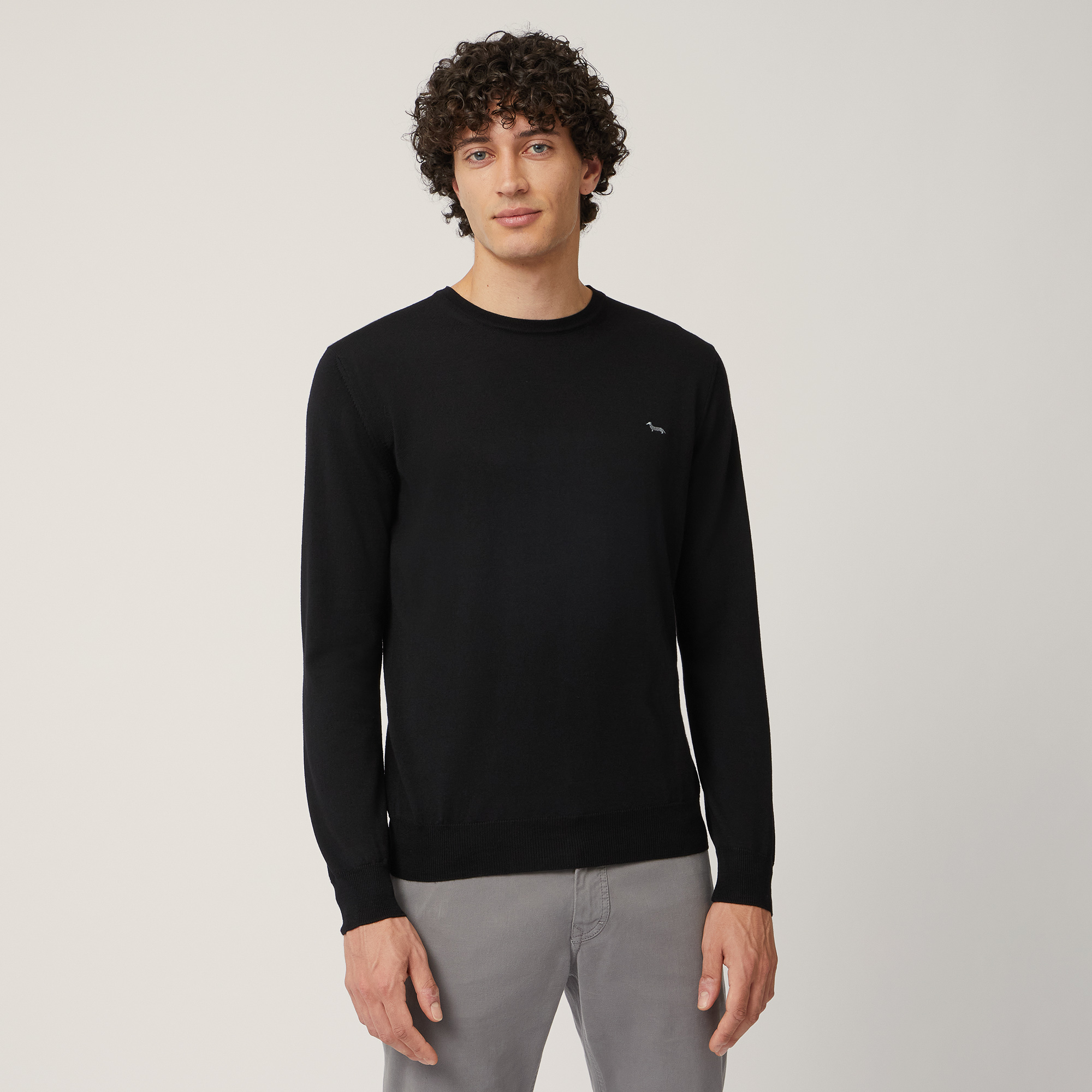 Merino Wool Lightweight Pullover, Black, large image number 0