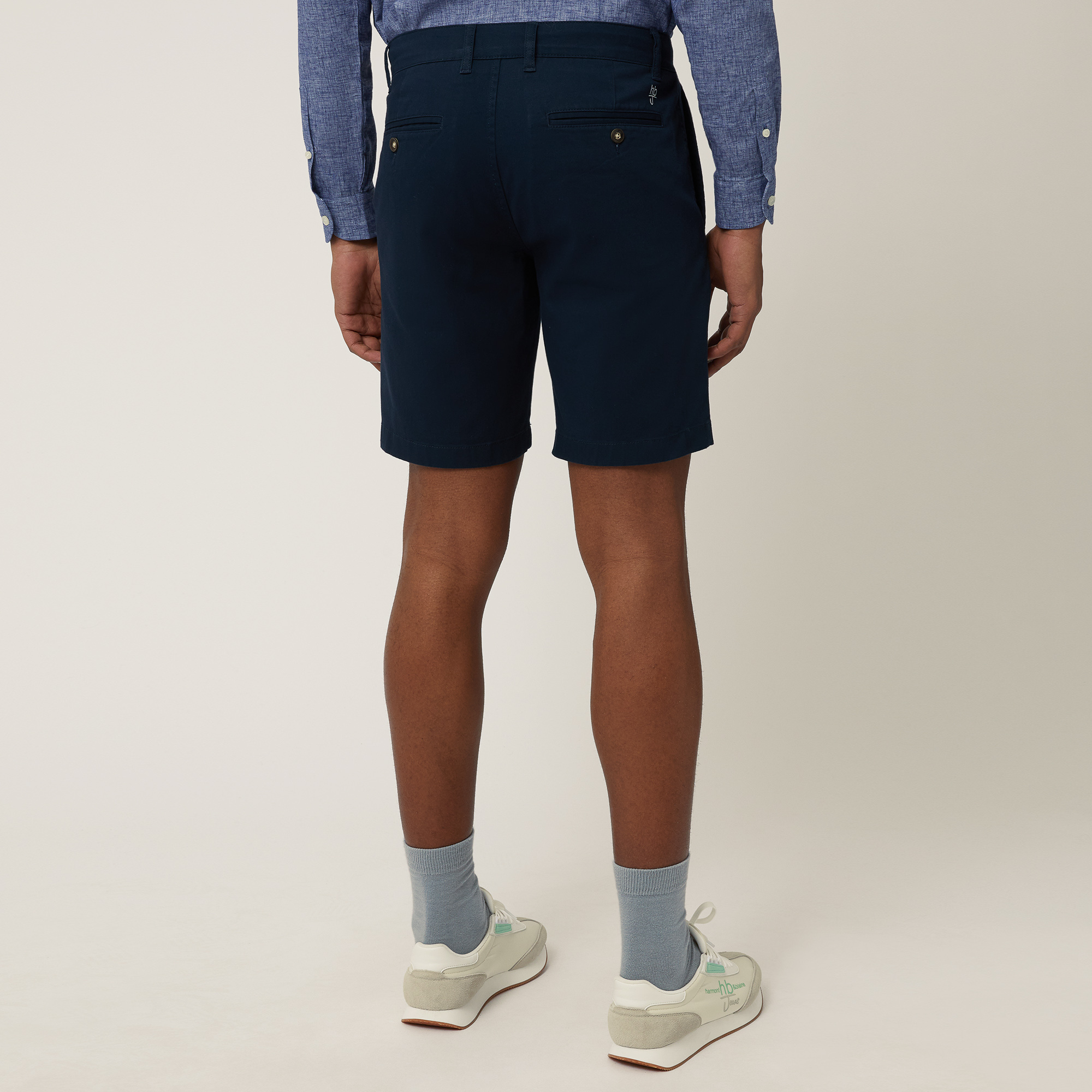 Bermuda Chino In Twill, Blu Scuro, large image number 1