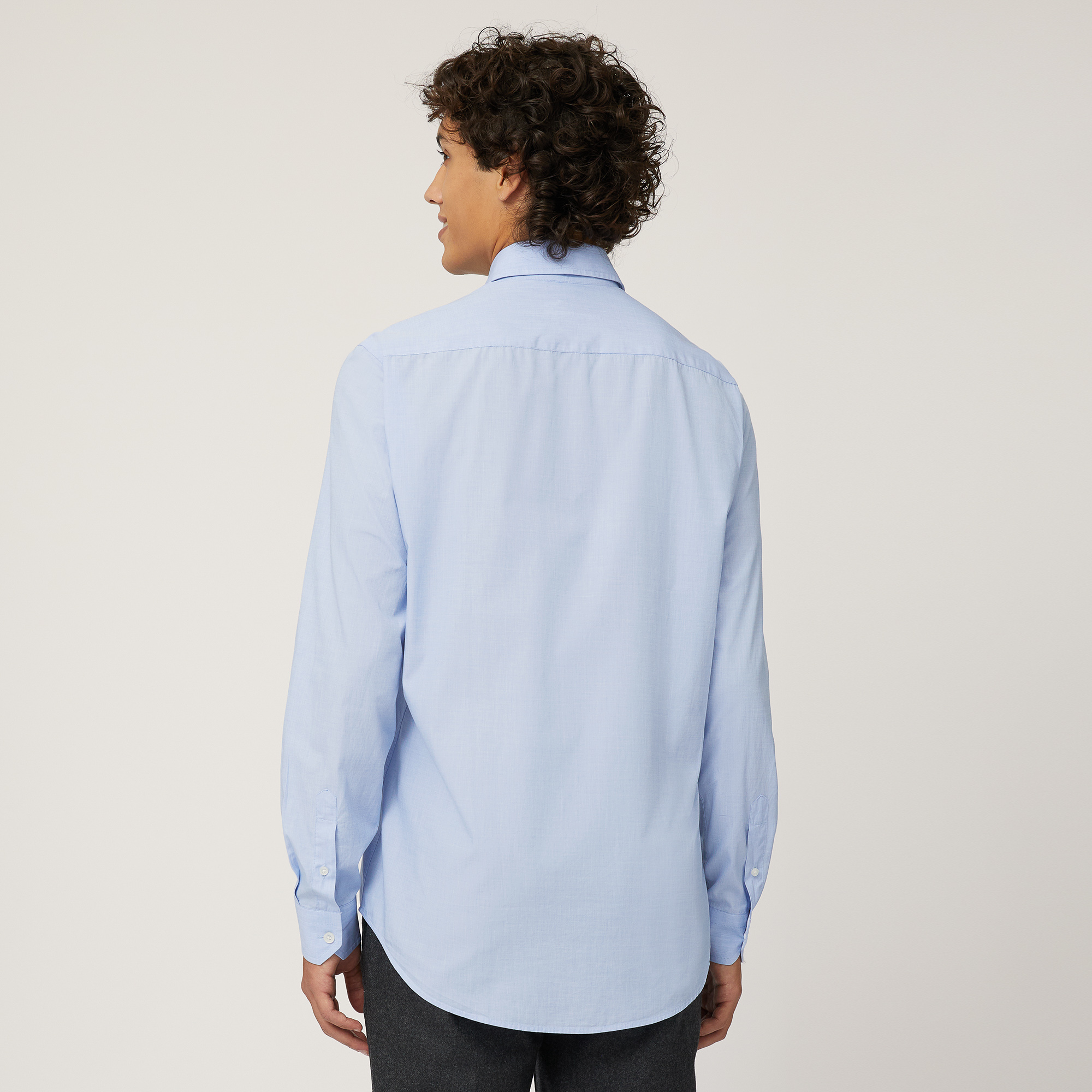 Shirt With Contrasting Inner Detail, Celeste, large image number 1