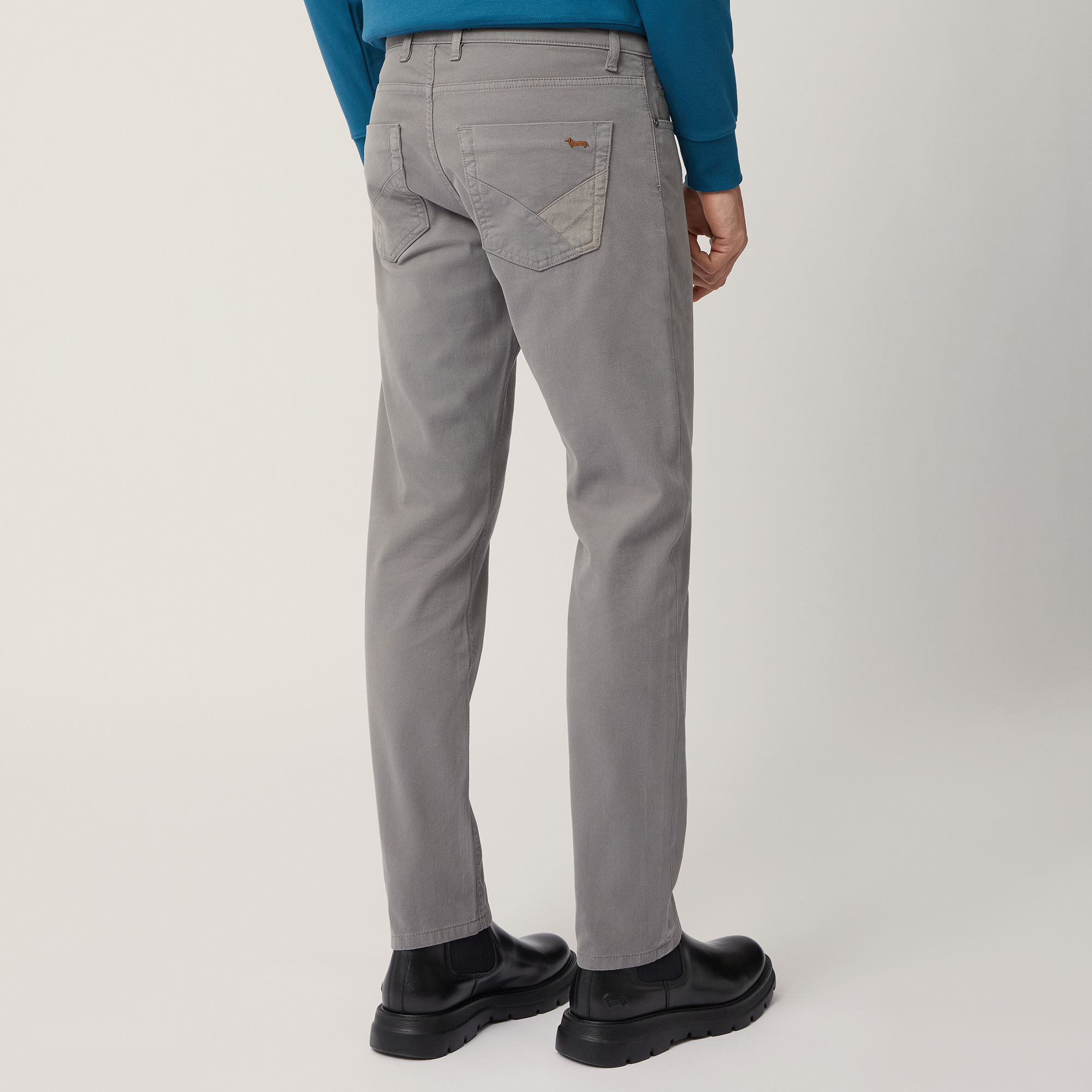 Narrow Pants with Inserts, Grigio, large image number 1