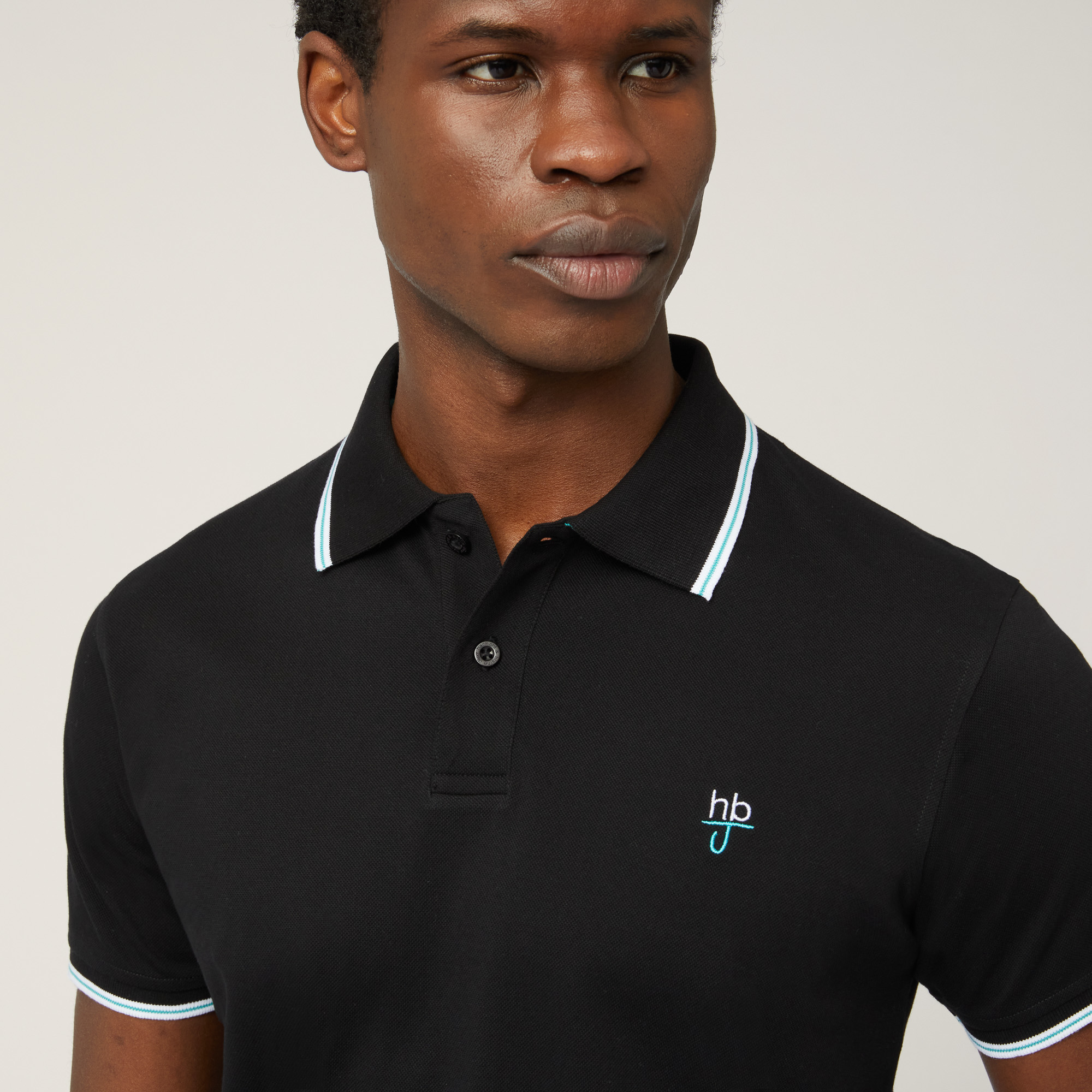 Polo Narrow Fit Con Logo, Nero, large image number 2