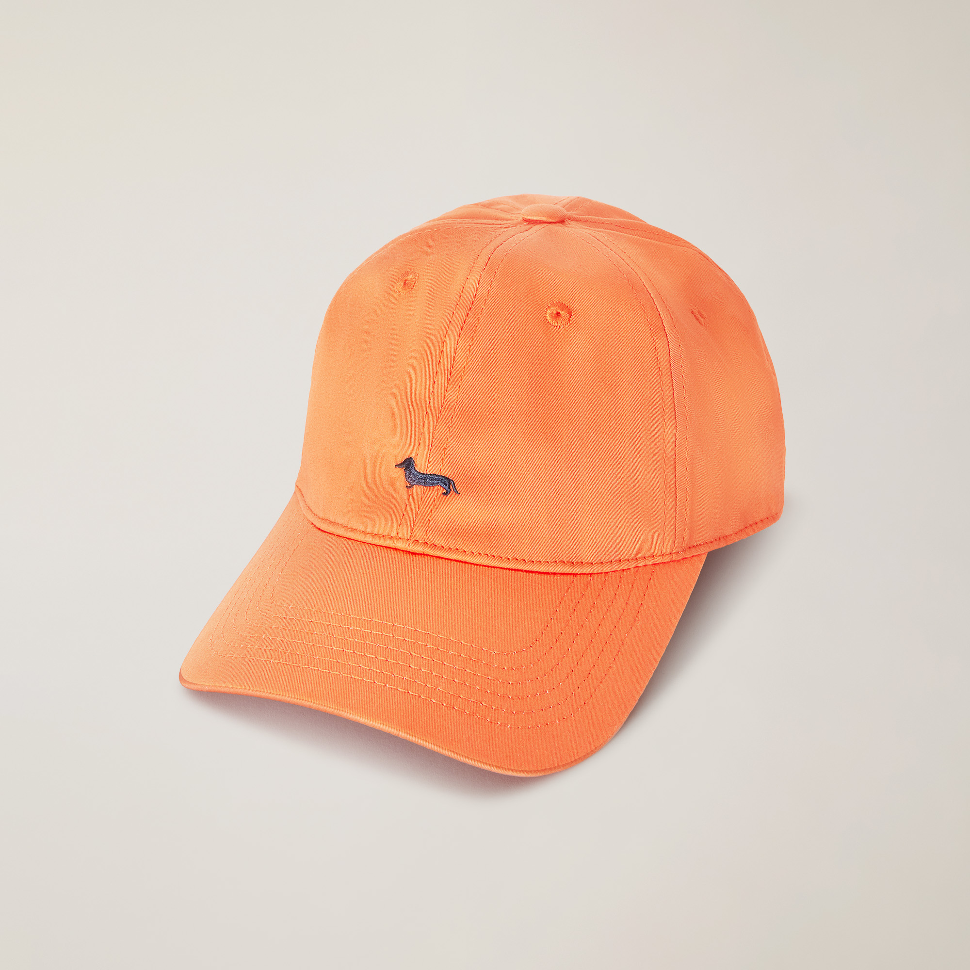 Baseball Cap with Dachshund, Orange, large image number 0