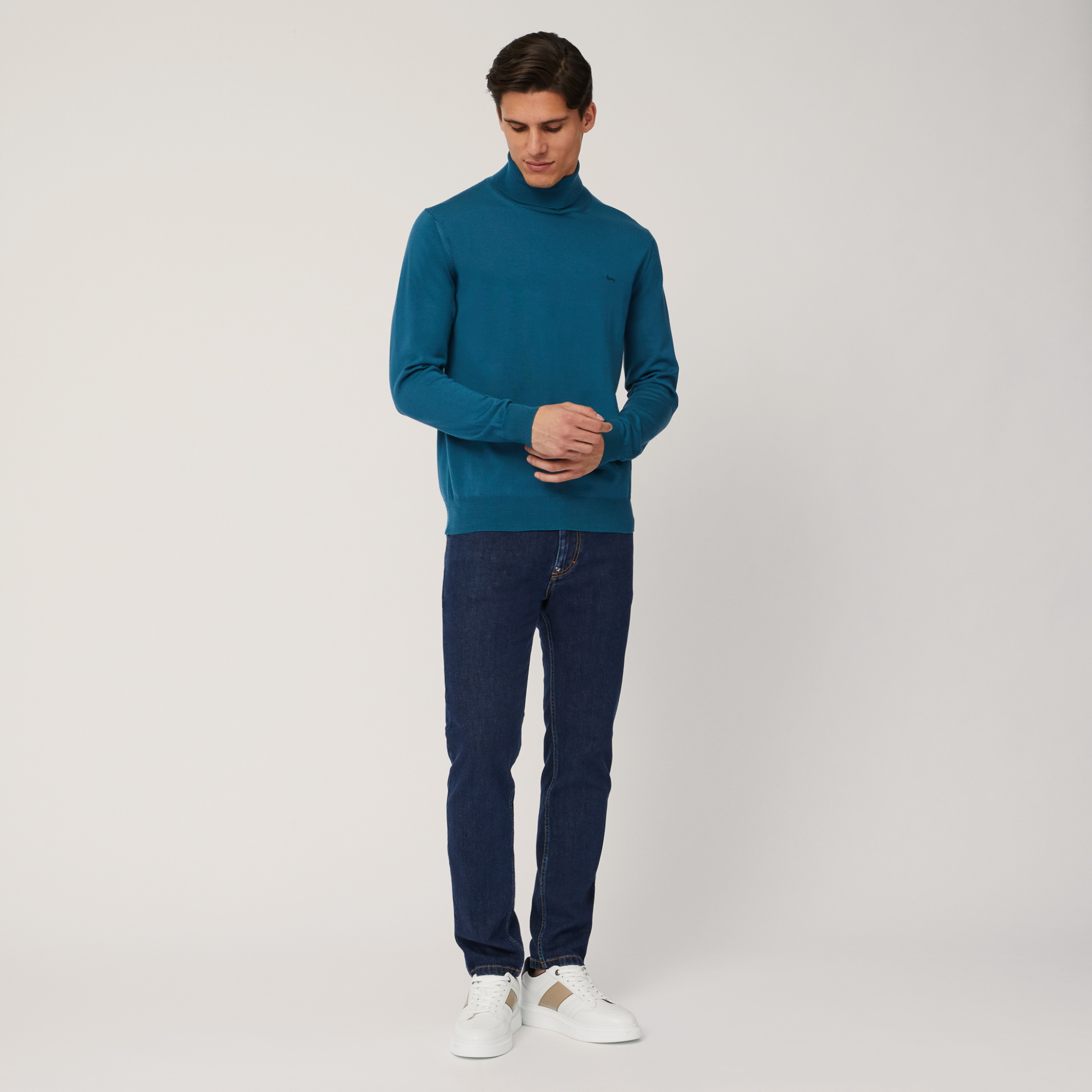 Merino Wool Turtleneck, Blu, large image number 3