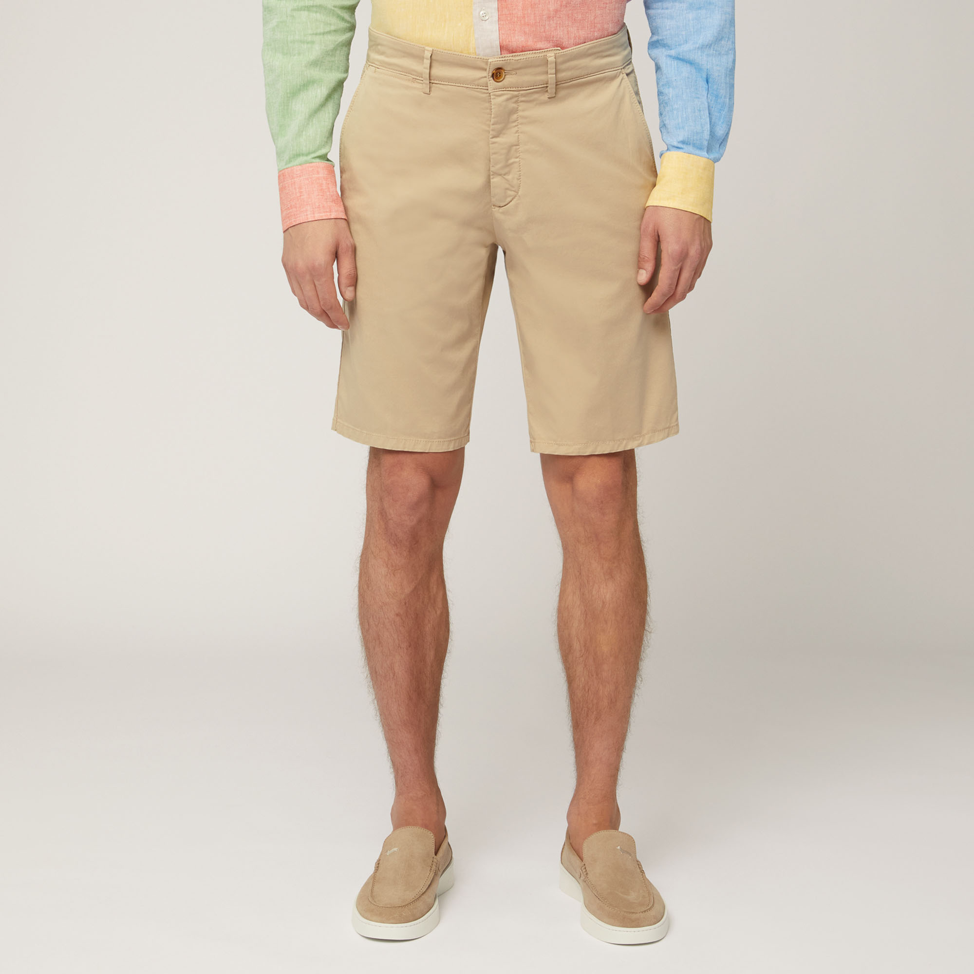 Regular Fit Bermuda Shorts, Beige, large image number 0