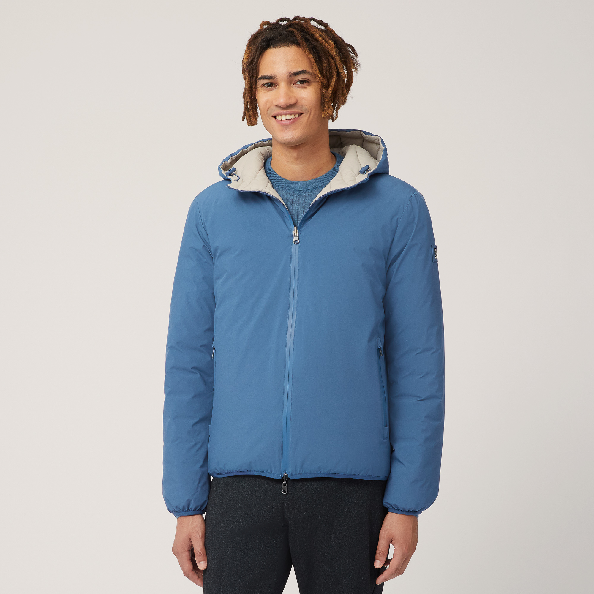 Hooded Jacket, Light Blue, large image number 0