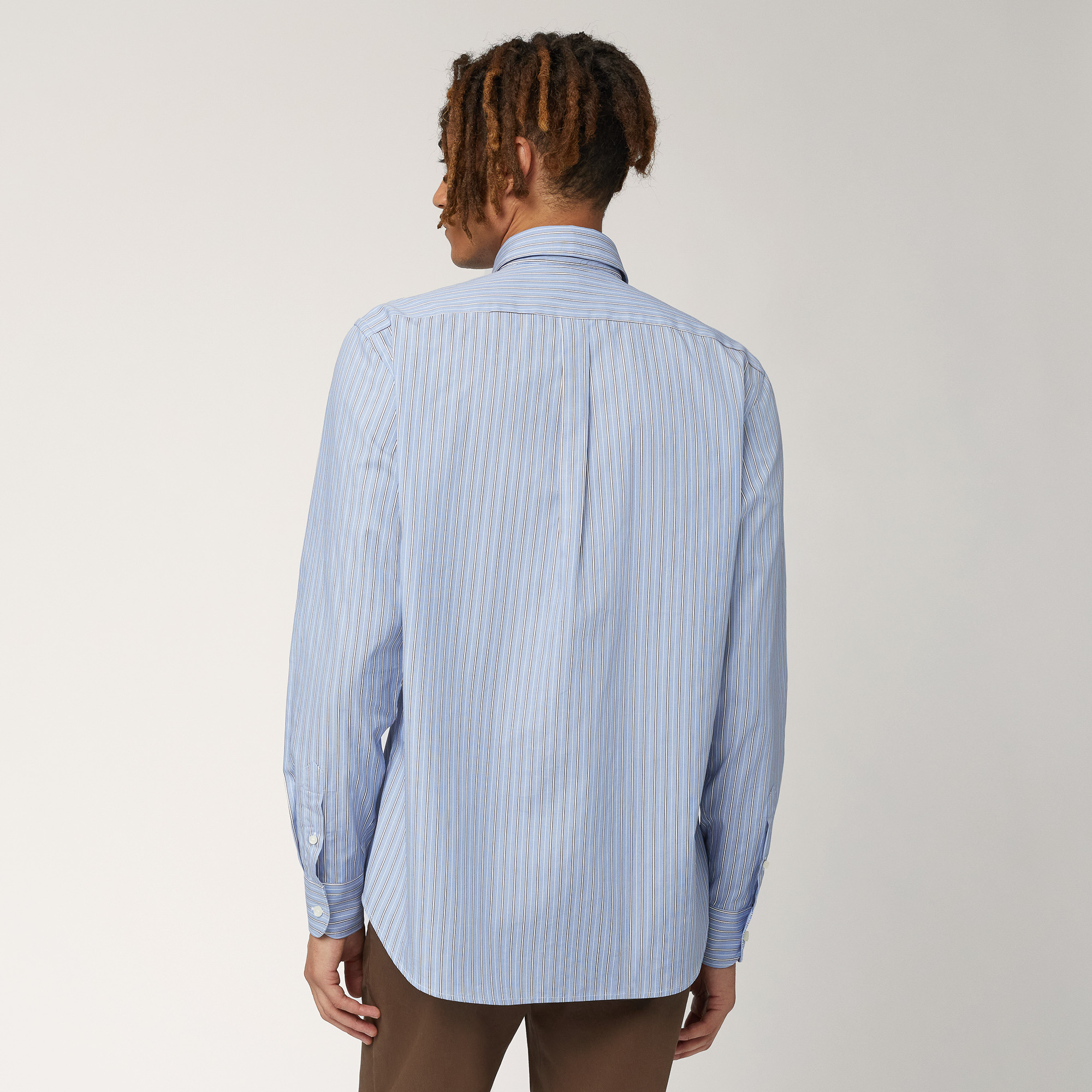 Striped Monogram Shirt, Light Blue, large image number 1