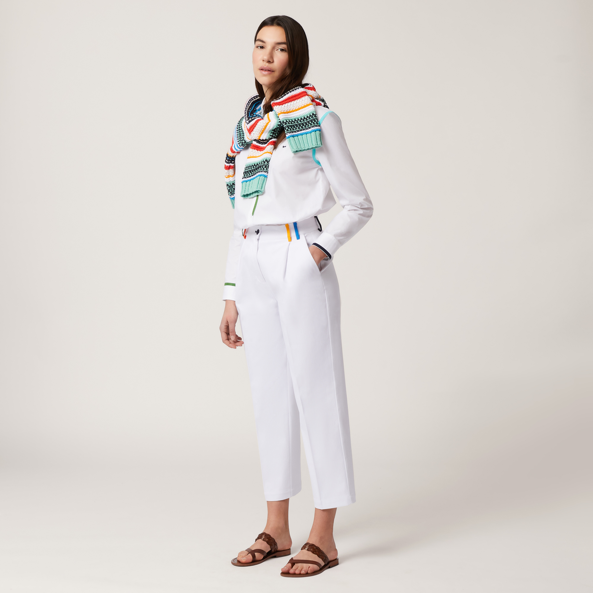 Pants with Colorful Details, White, large image number 3