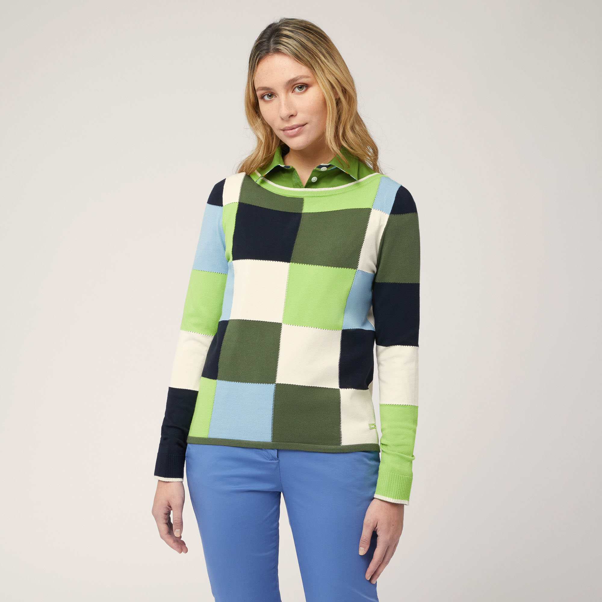 Chequered jumper on sale