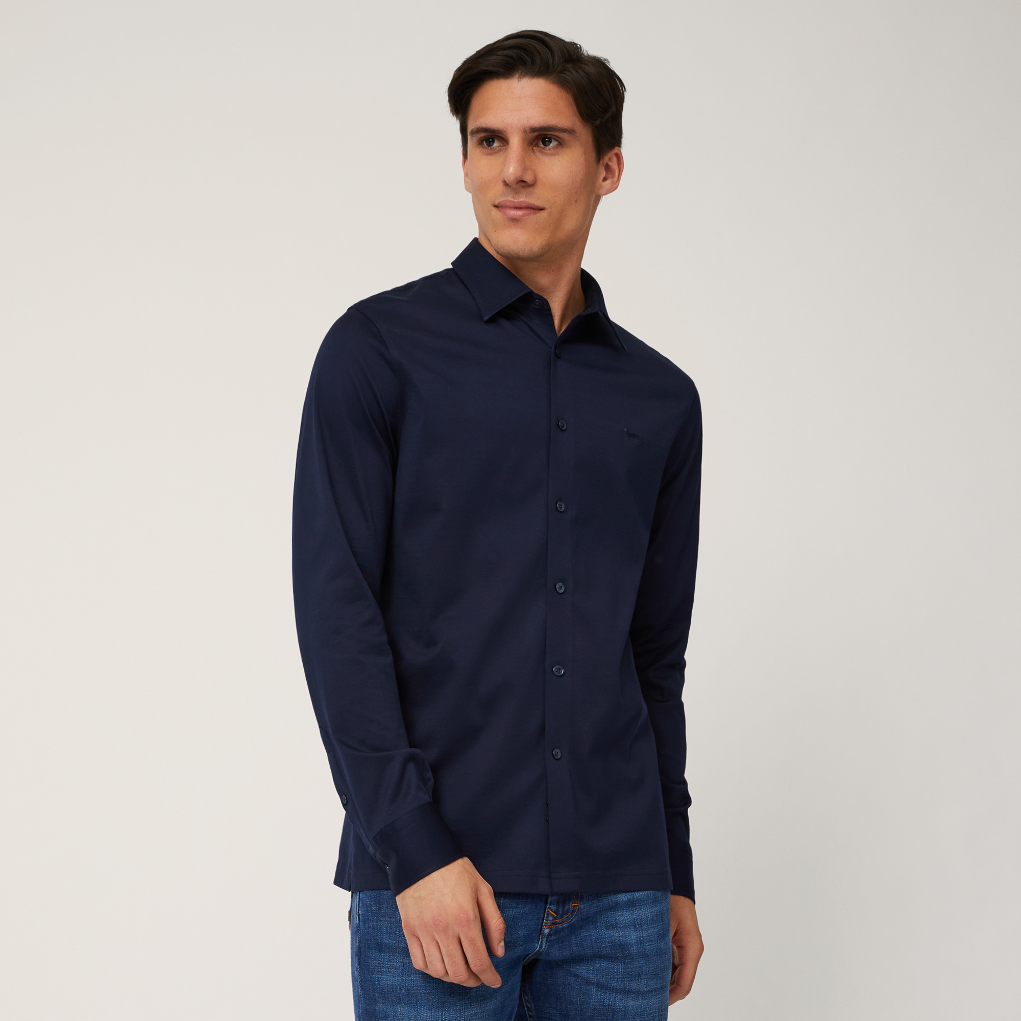 Pure Cotton Shirt, Blu, large image number 0