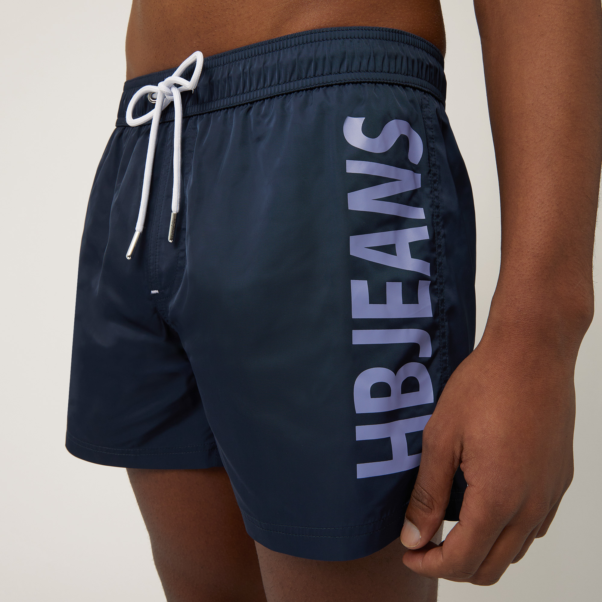 Shorts Da Mare Con Lettering, Blu Scuro, large image number 2