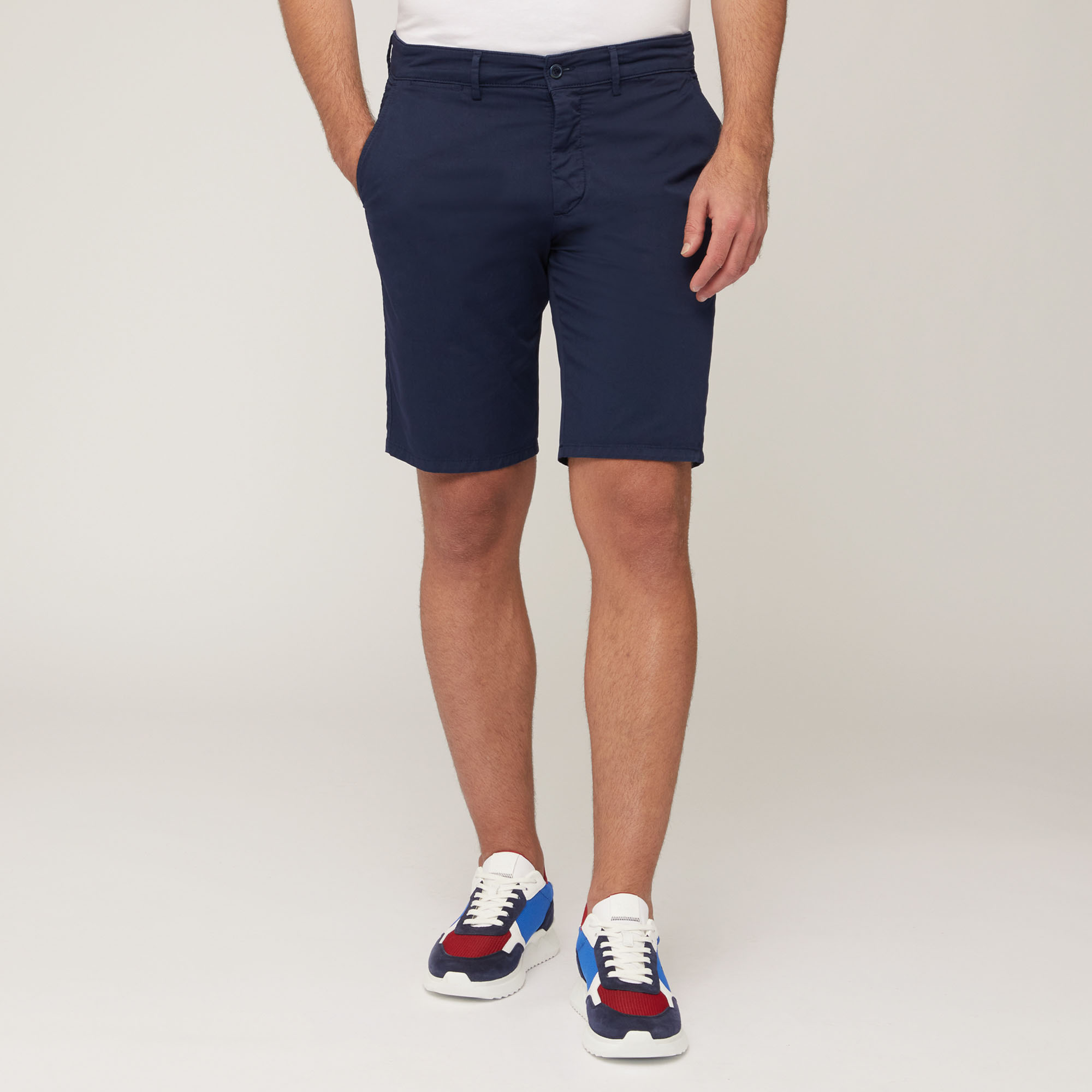 Regular Fit Bermuda Shorts, Blue, large