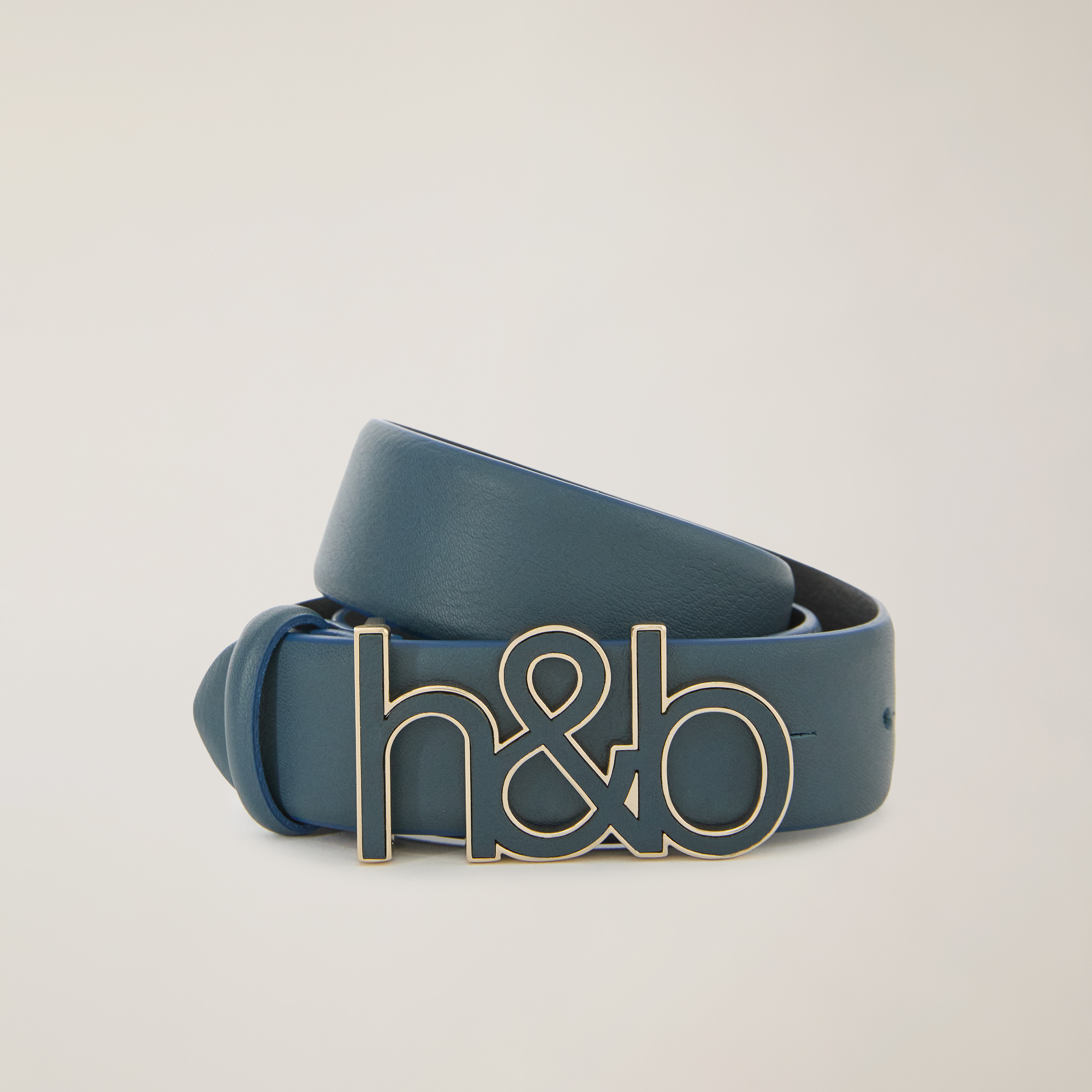 Monogram Leather Belt, Blue, large image number 0