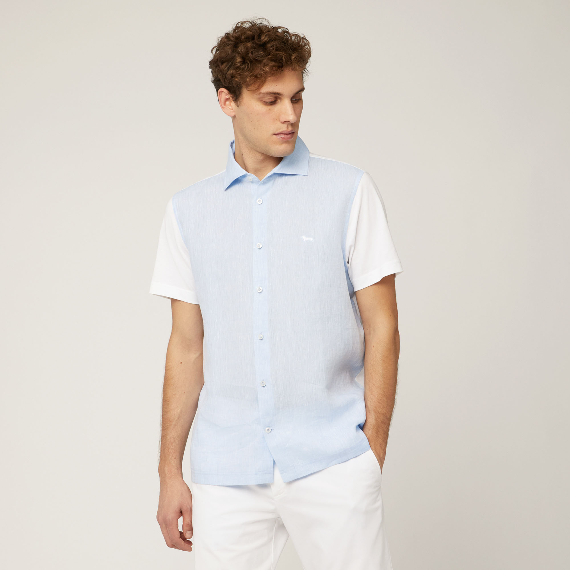Cotton and Linen Polo Shirt