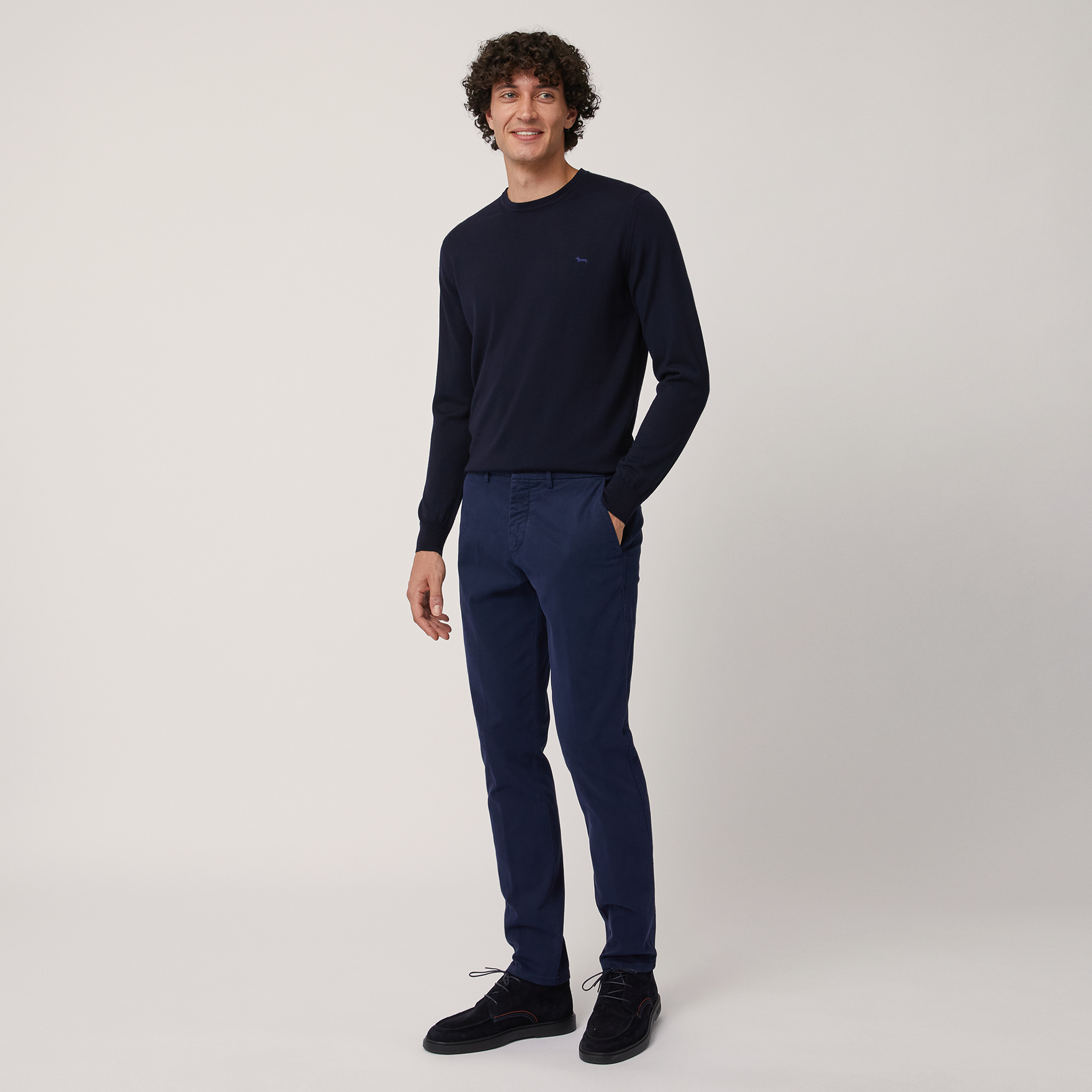 Narrow Fit Chino Pants, Blue, large image number 3