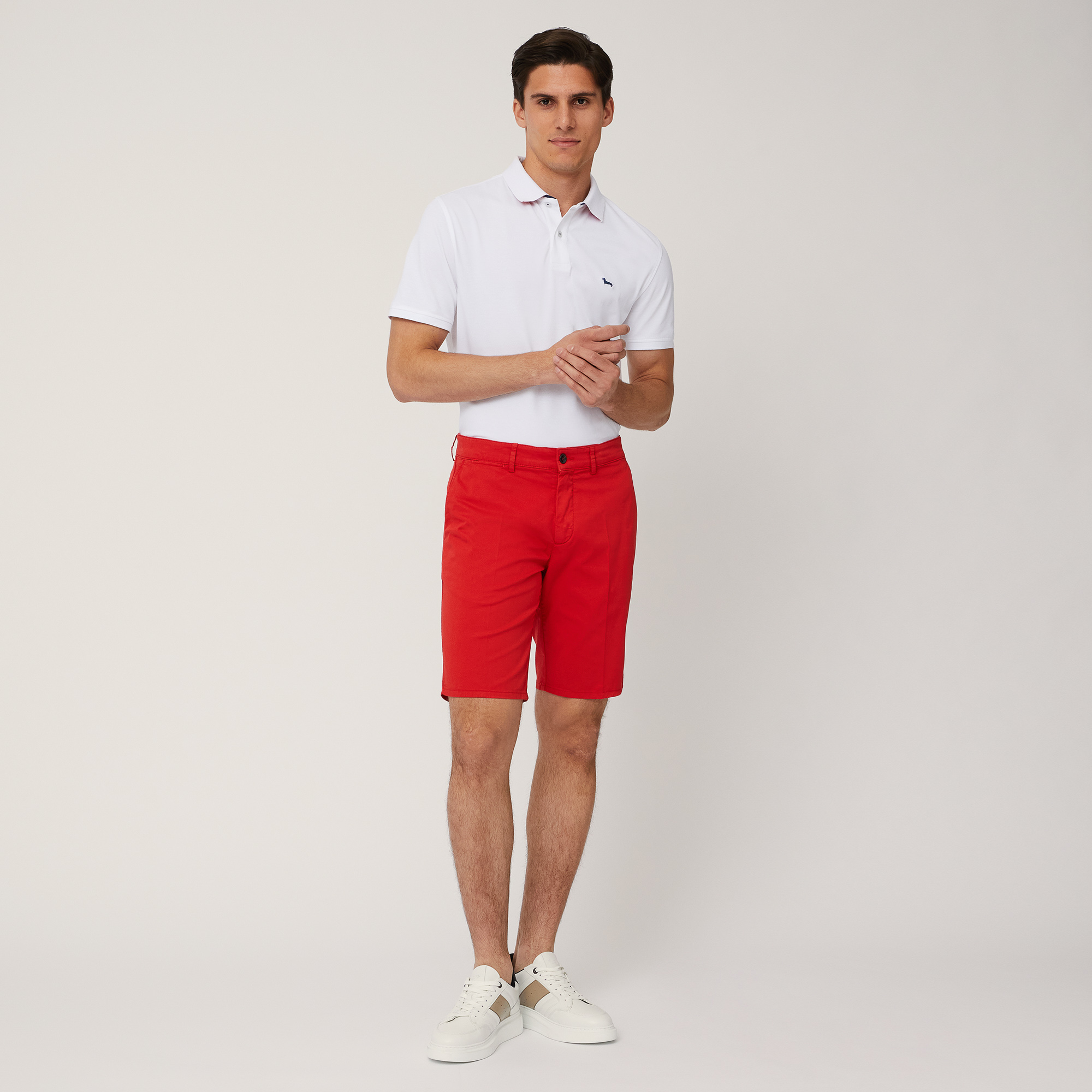 Regular Fit Bermuda Shorts, Light Red, large image number 3