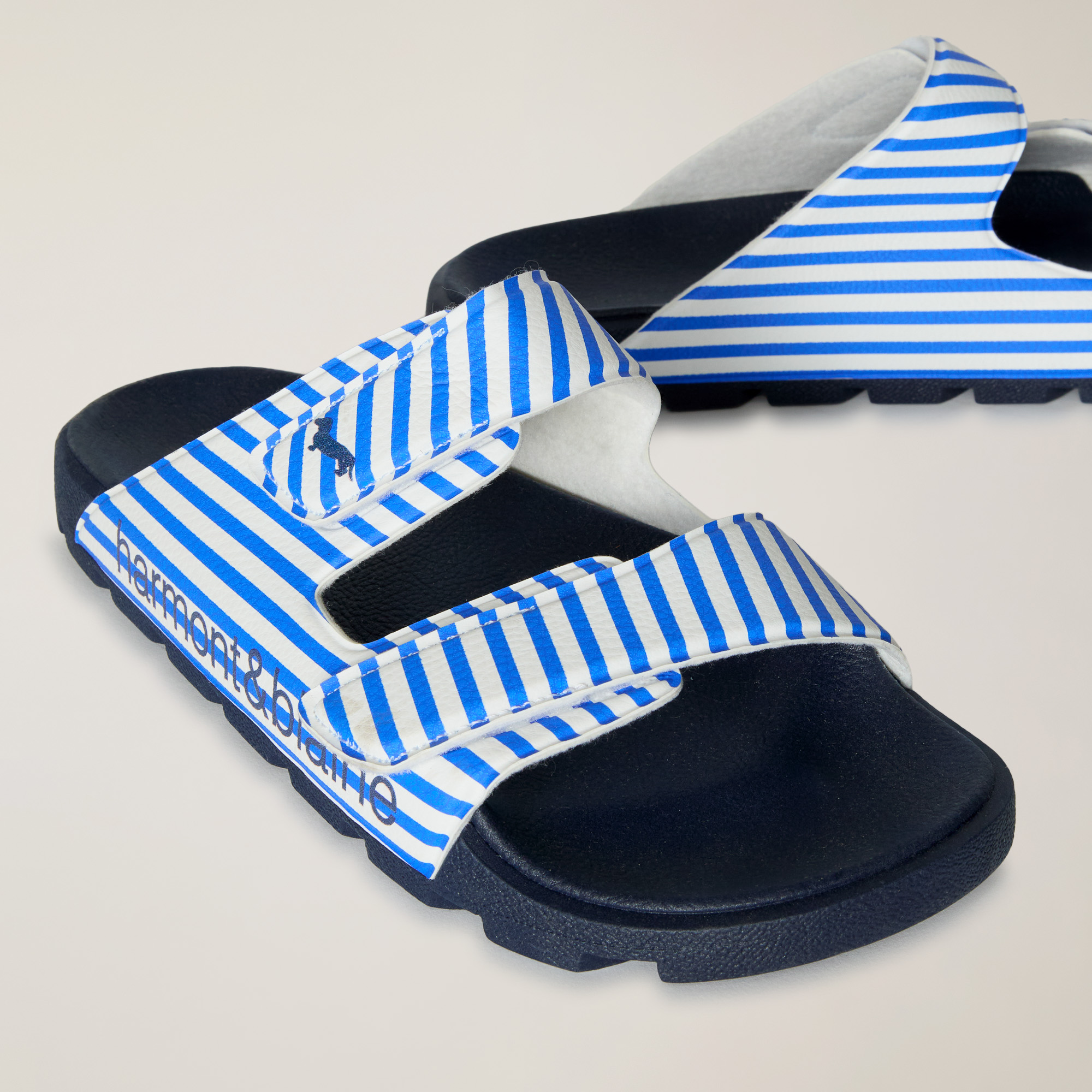 Double-Strap Sandal, White/Light Blue, large image number 3