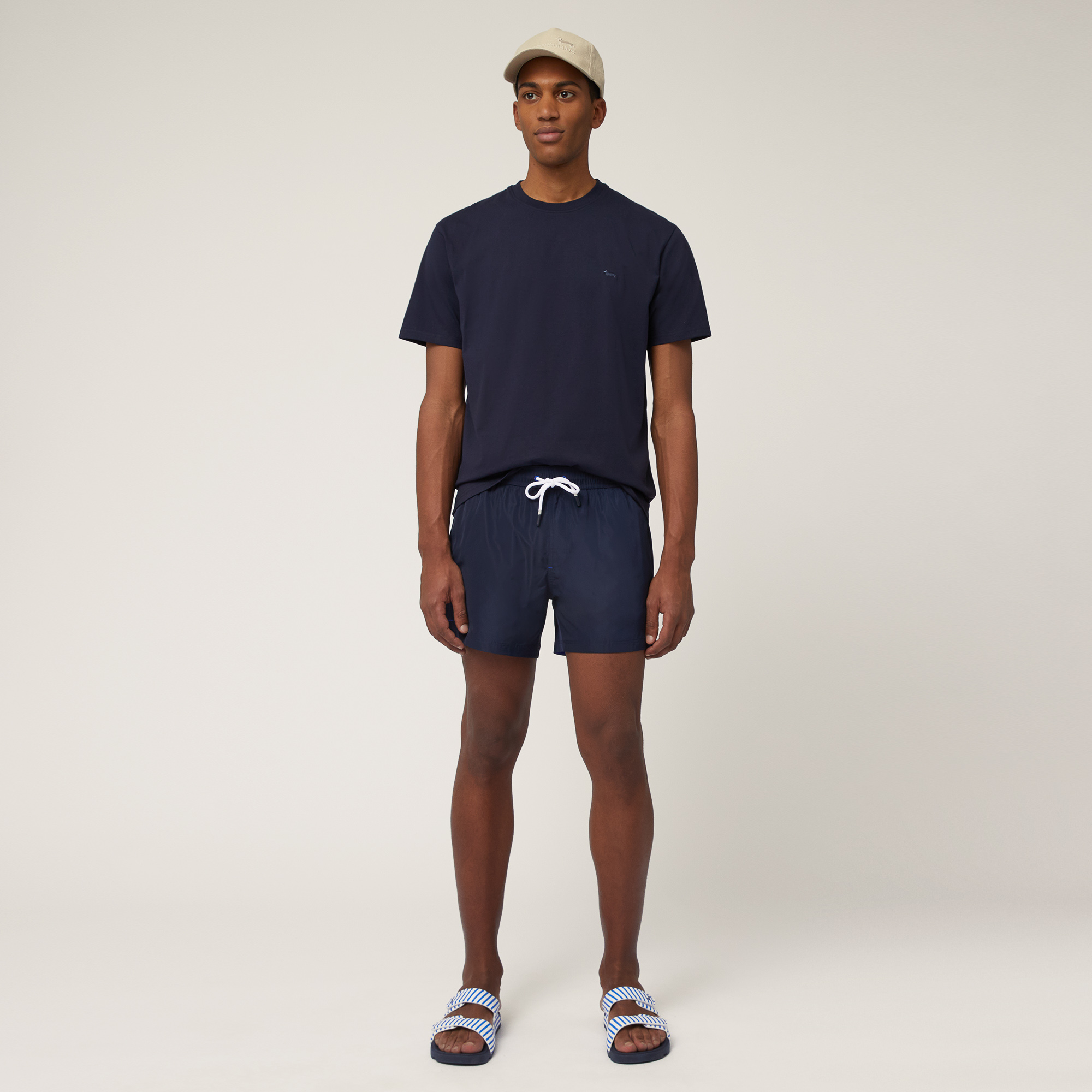 Swim Trunks with Dachshund, Navy Blue, large image number 3