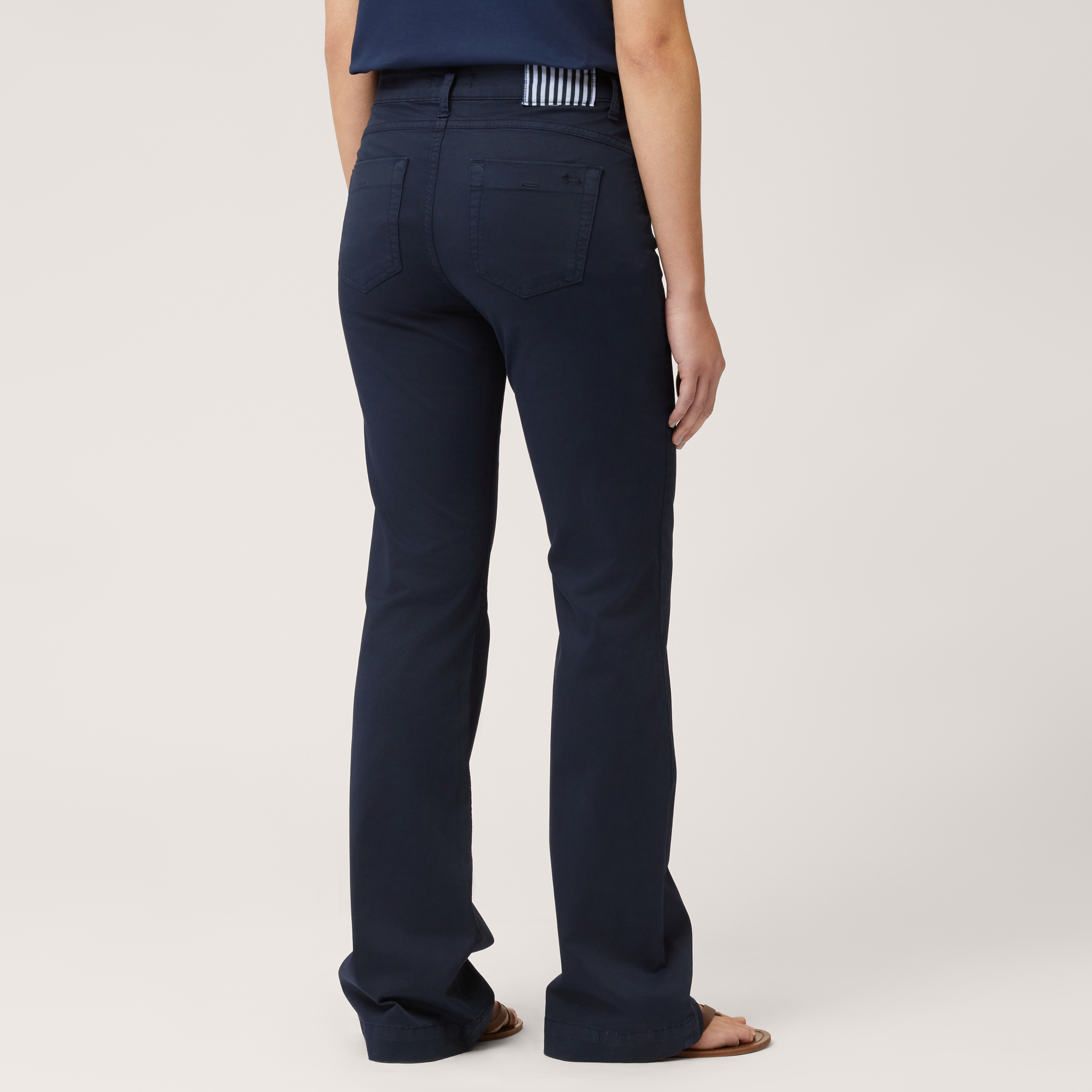 Pants with Striped Inserts, Navy Blue, large image number 1