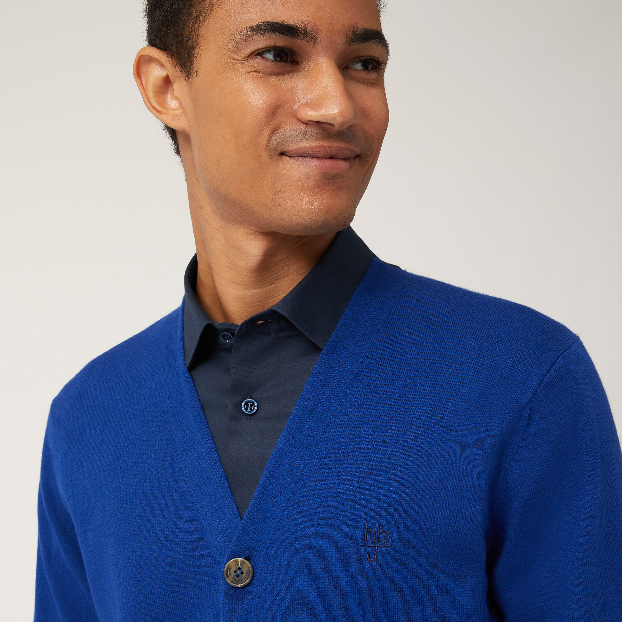 Maglia Morbida Stile Cardigan, Blu, large image number 2