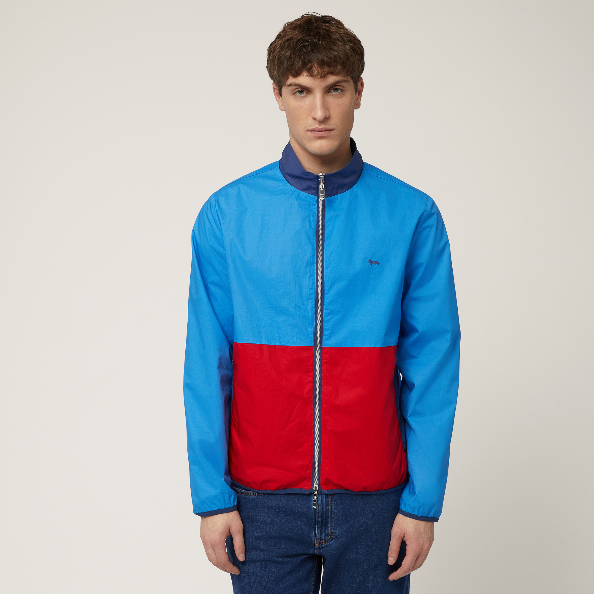 Reversible Color-Block Bomber Jacket, Light Blue, large image number 2